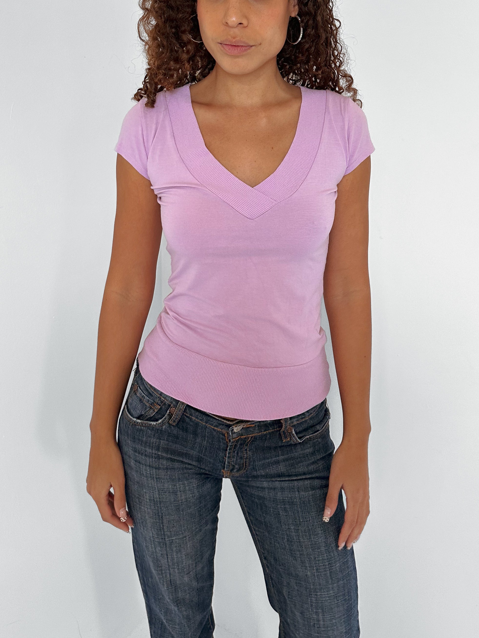 v neck top — size s