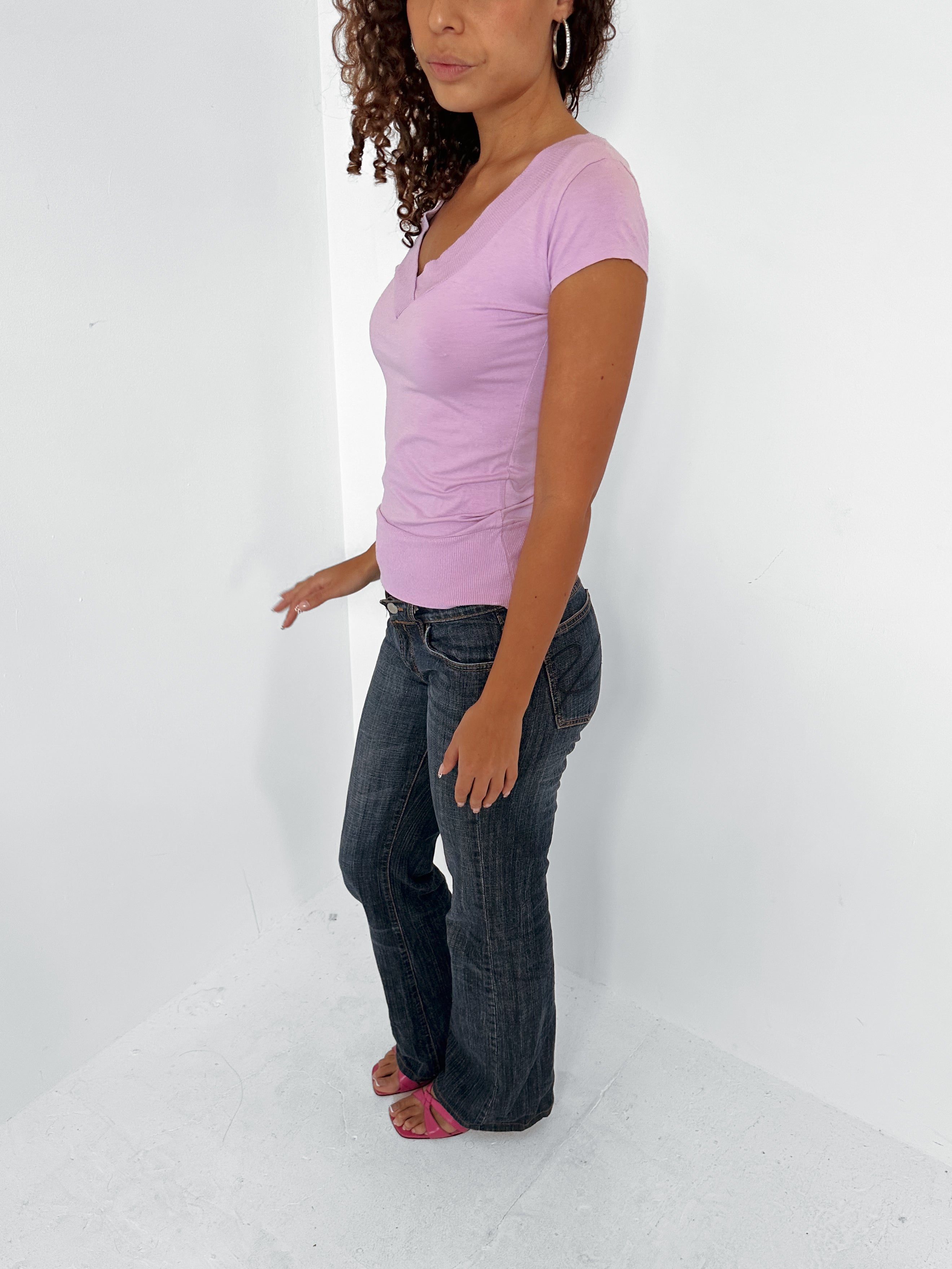 v neck top — size s