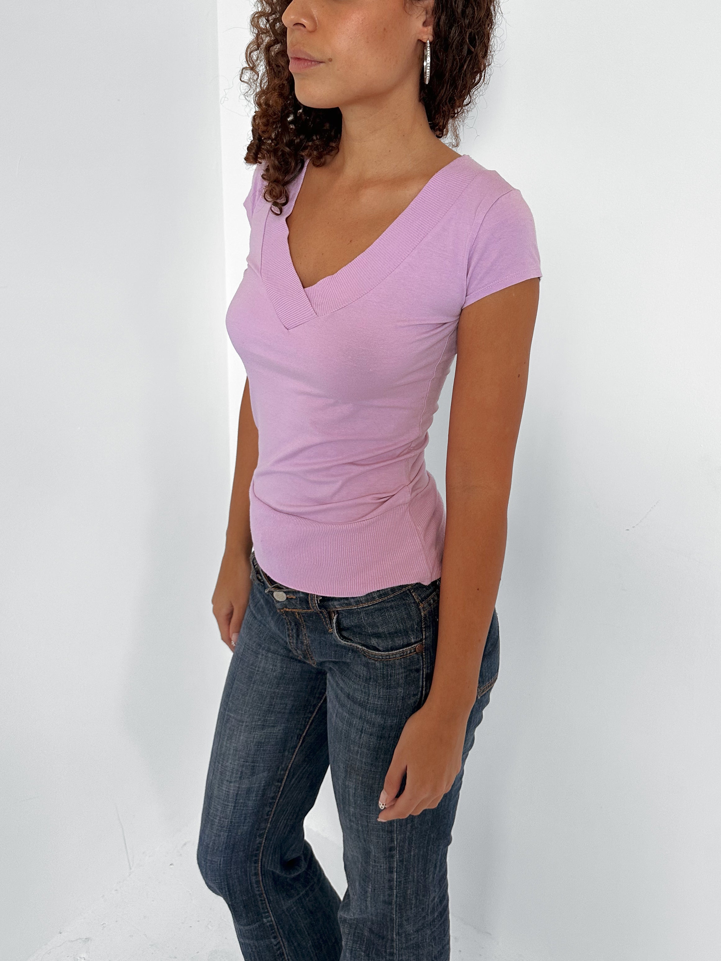 v neck top — size s