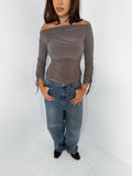 off shoulder top — size xs/s
