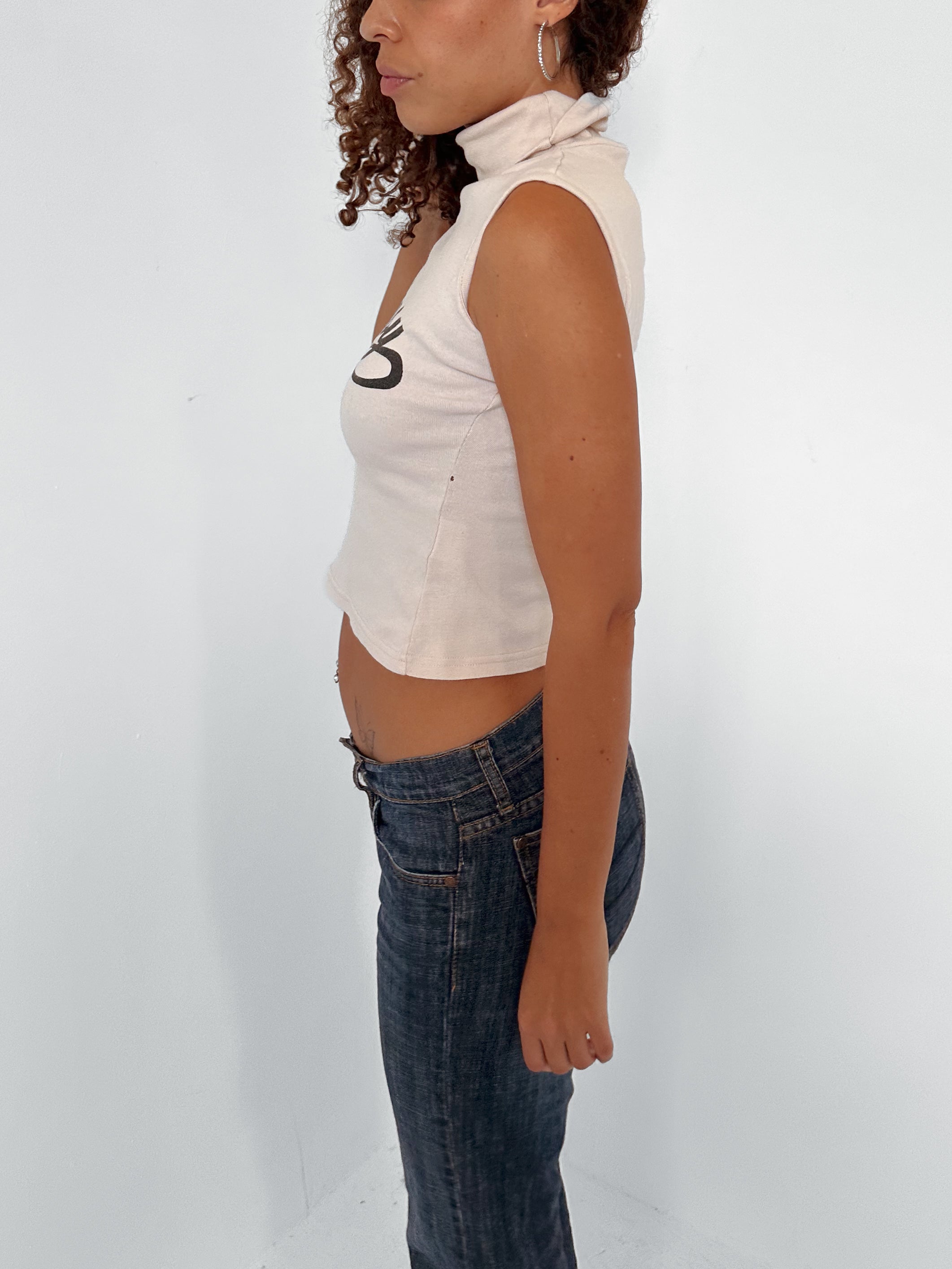 roll neck top — size xs/s