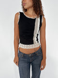lace trim tank — size xs/s