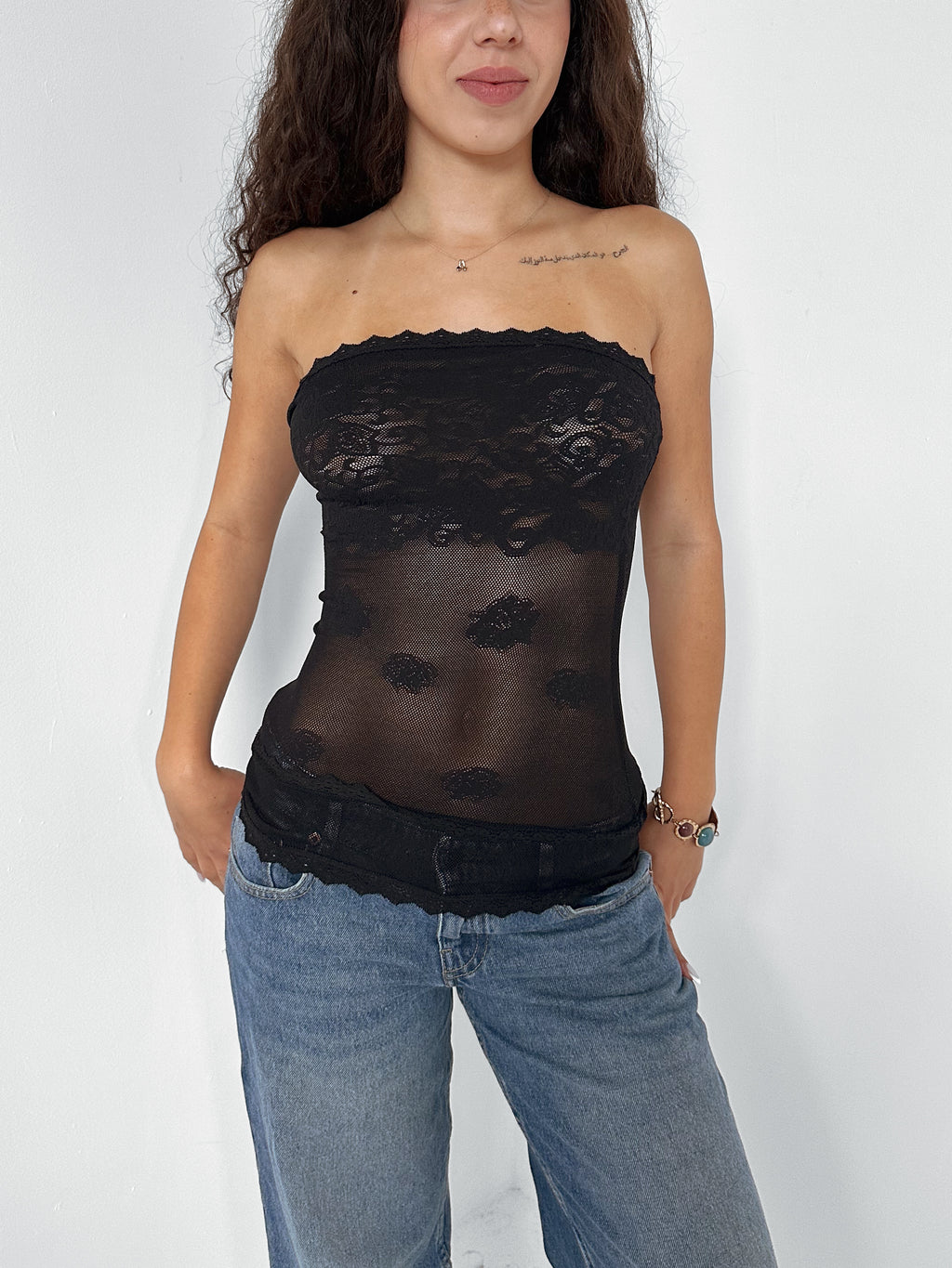 lace tube top — size s