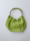 chrome & lime green bag / one size