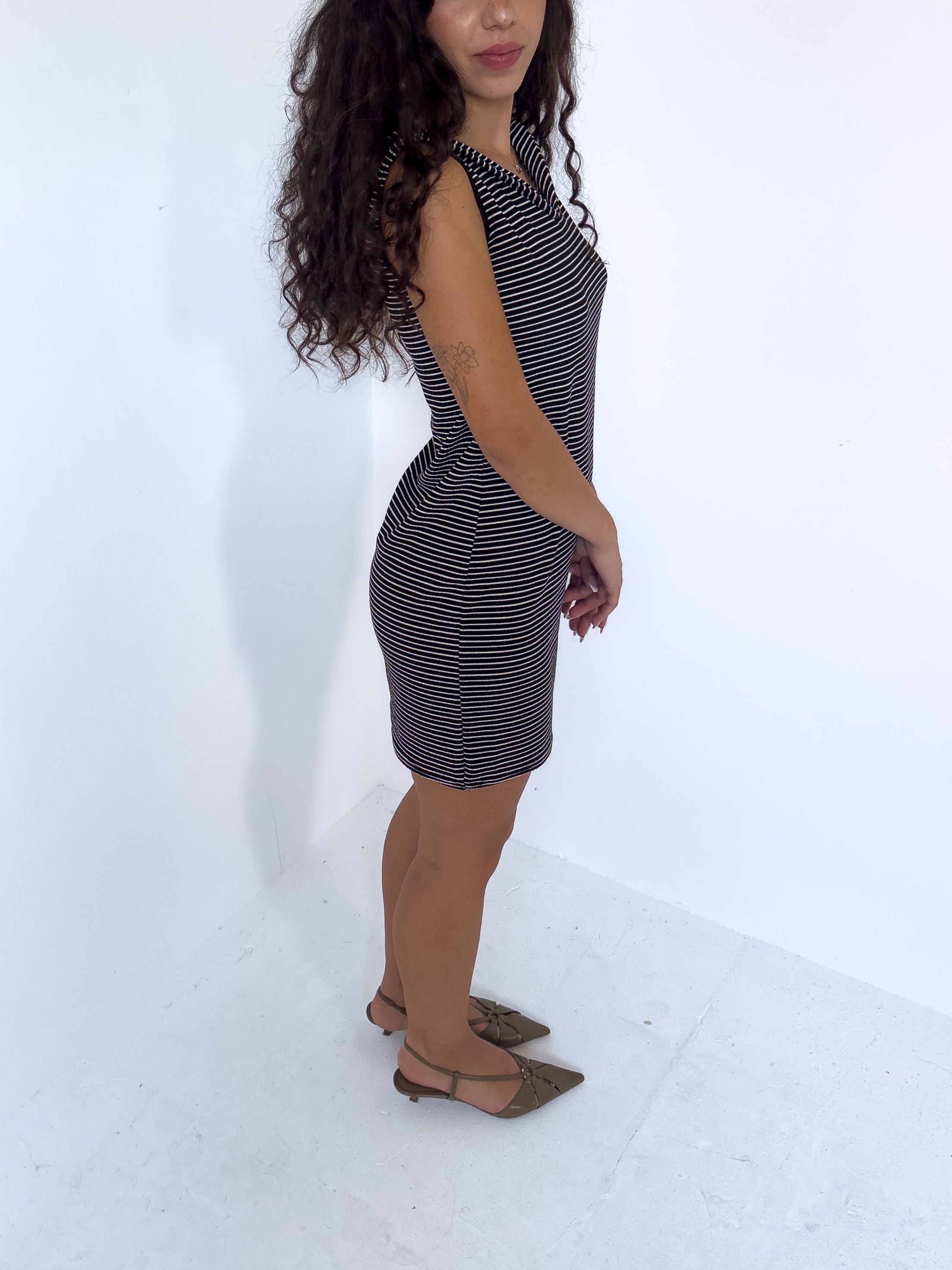 stripe mini dress — size s