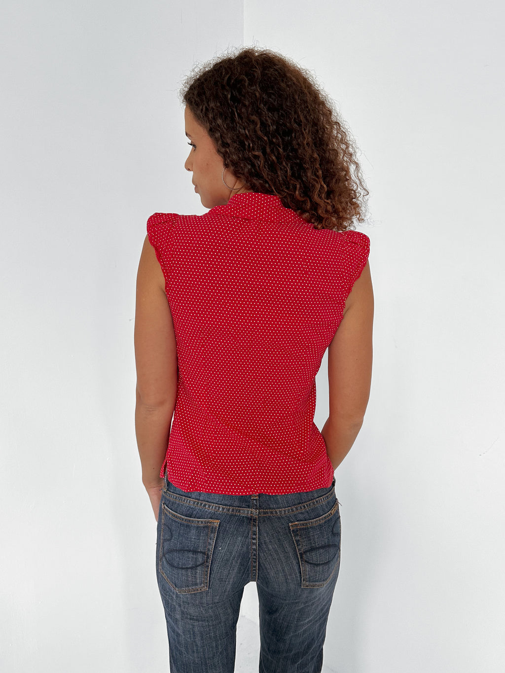 polka dot shirt — size xs/s