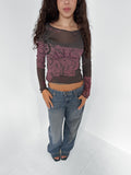 mesh long sleeve — size s