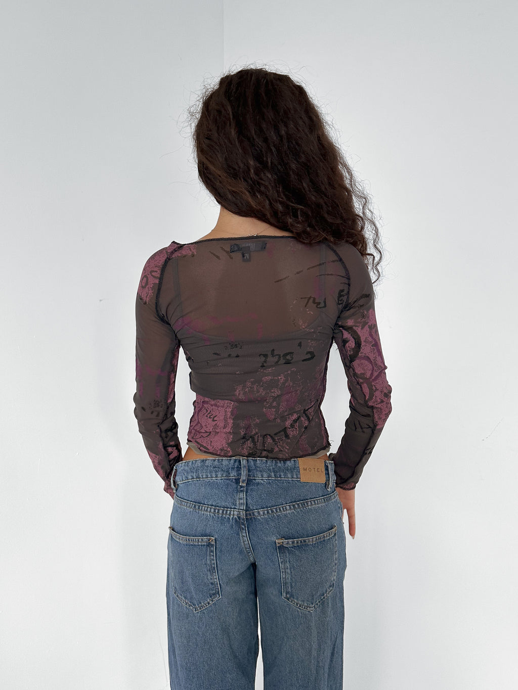 mesh long sleeve — size s