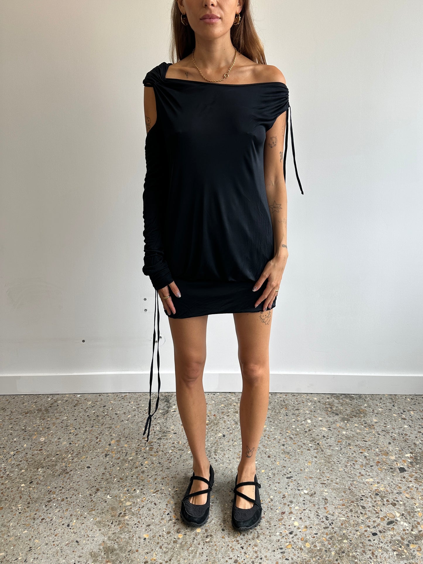 Asymmetric Slinky Dress - Size S/M