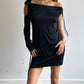 Asymmetric Slinky Dress - Size S/M