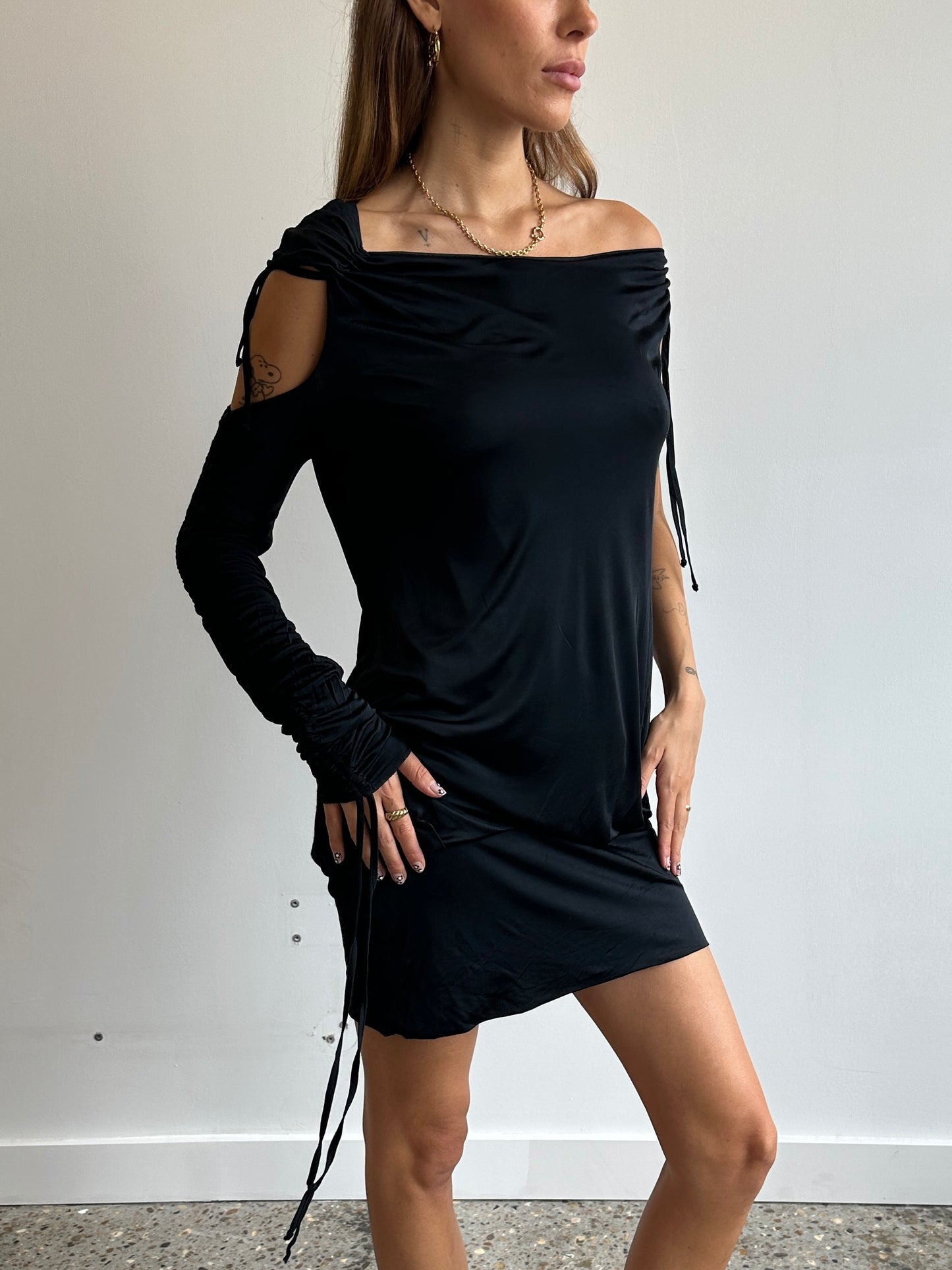 Asymmetric Slinky Dress - Size S/M