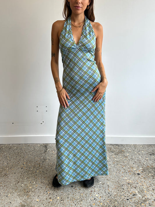 Plaid Halter Dress - Size XS/S