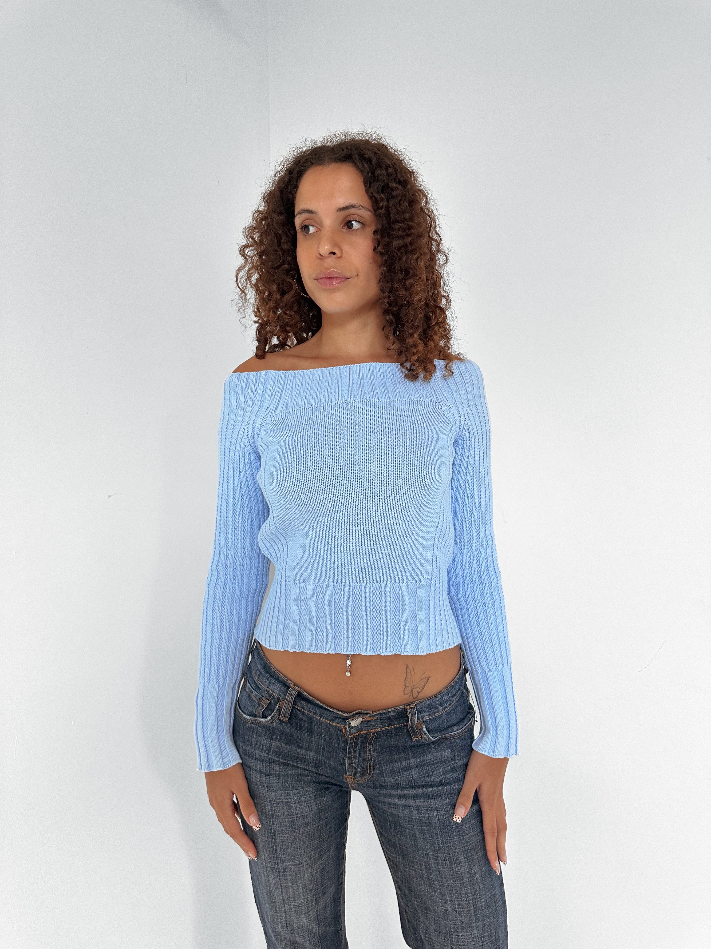 off shoulder knit — size xs