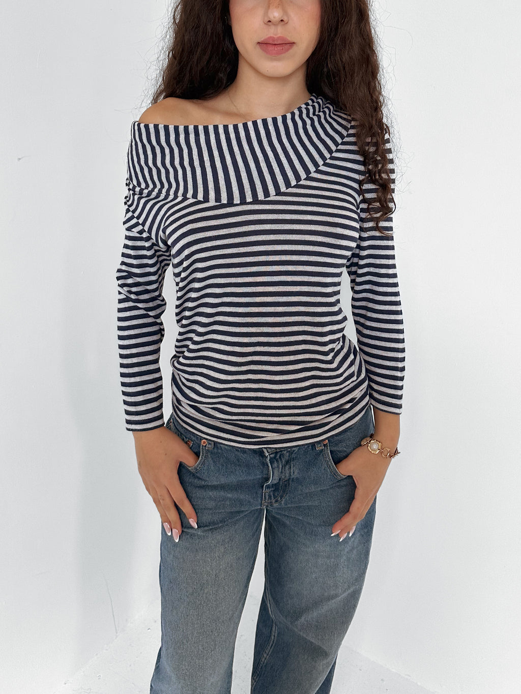 slouch stripe top — size s
