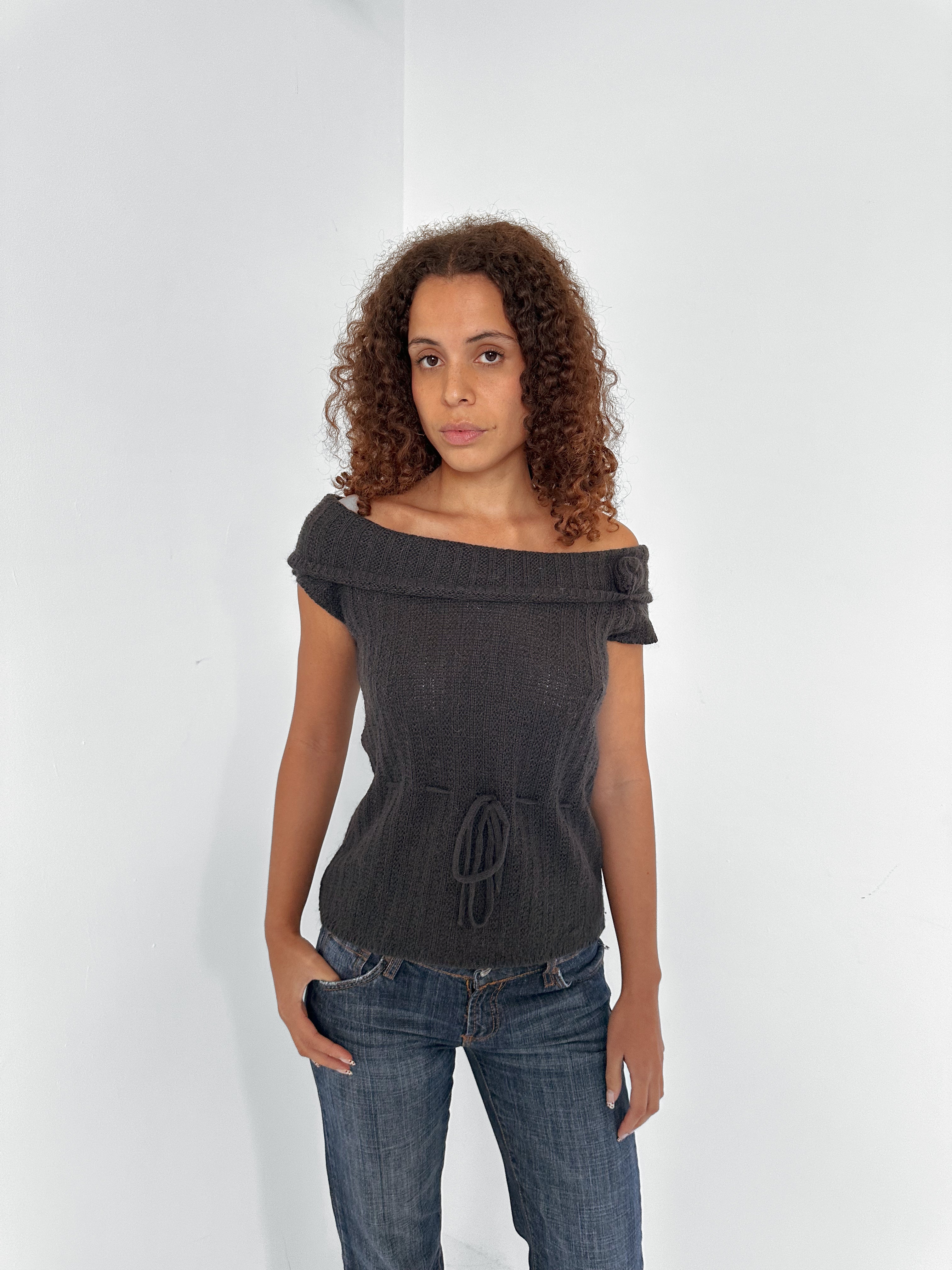 off shoulder knit — size s