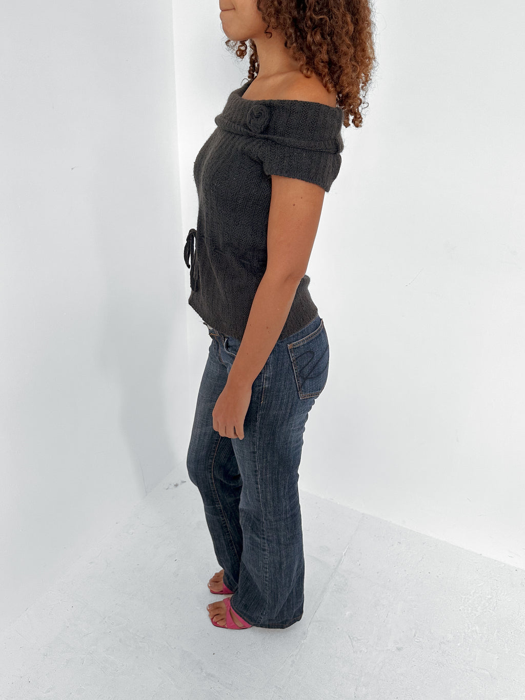 off shoulder knit — size s