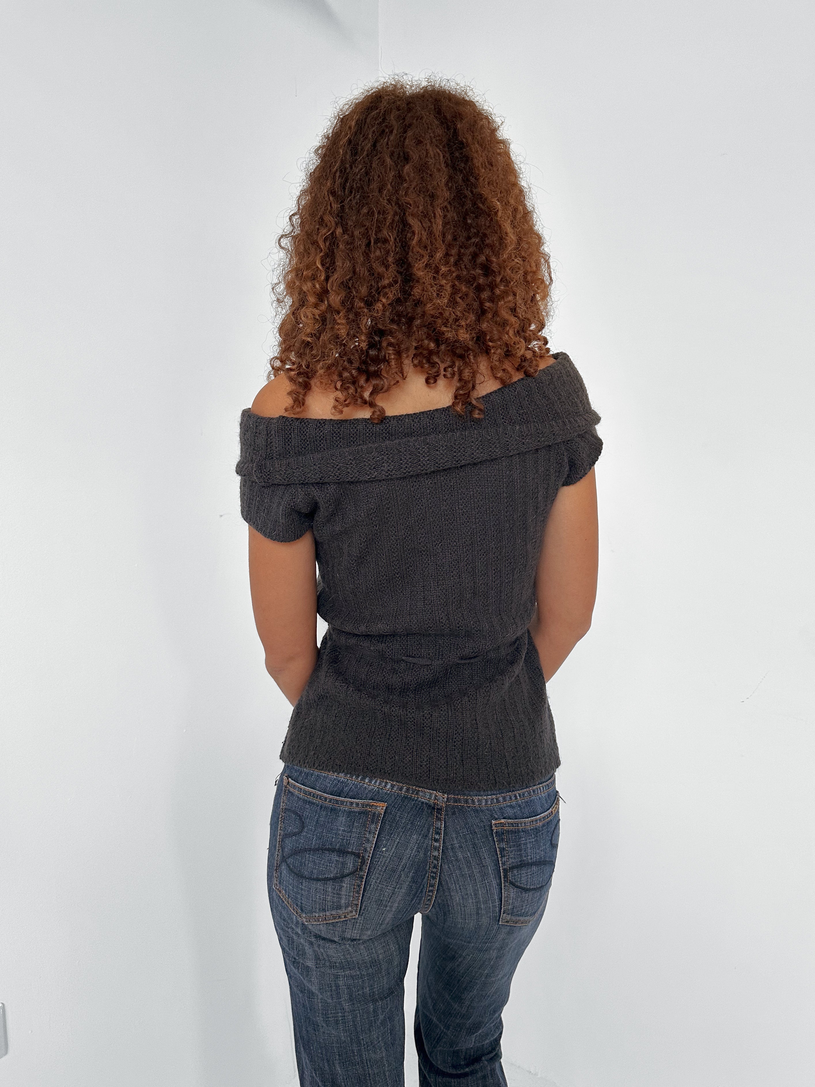 off shoulder knit — size s