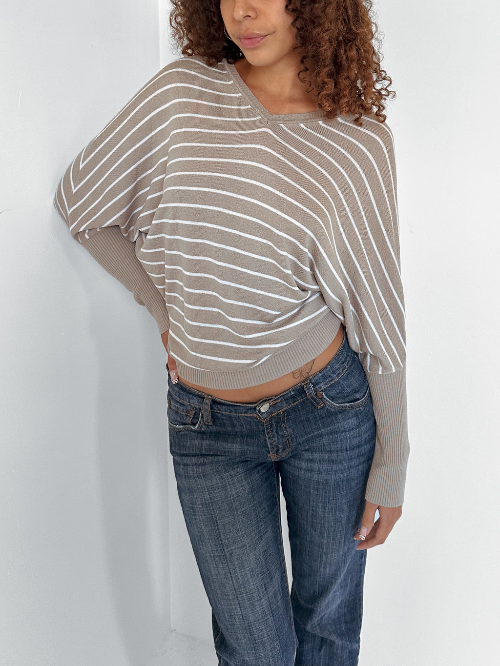 slouchy stripe knit — size s