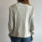 White Leather Moto Jacket - Size S/M