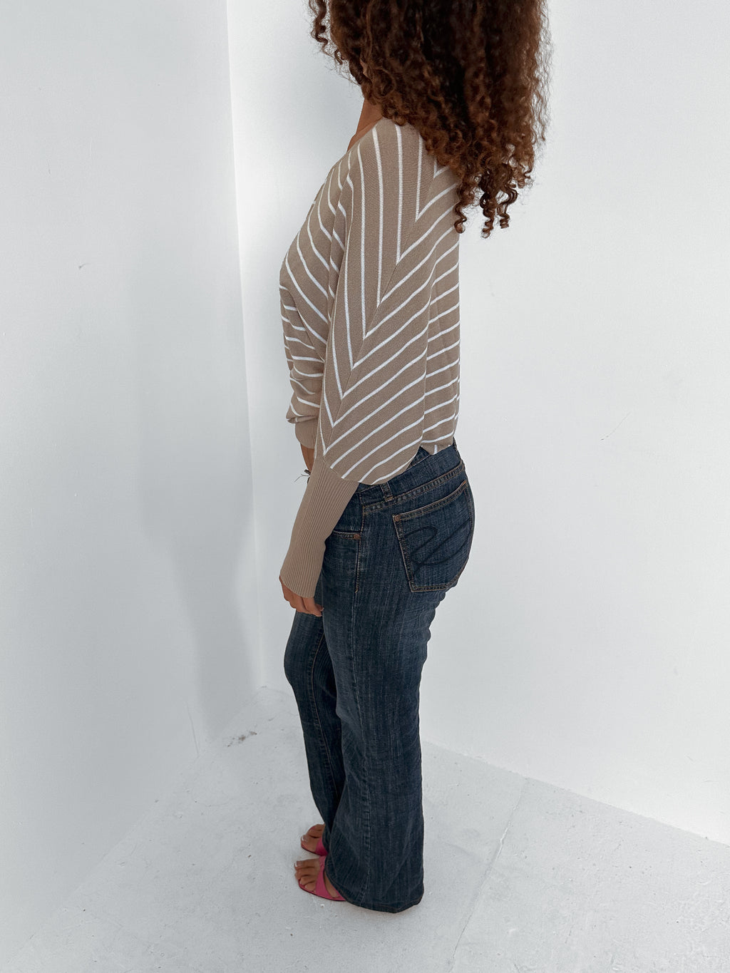 slouchy stripe knit — size s