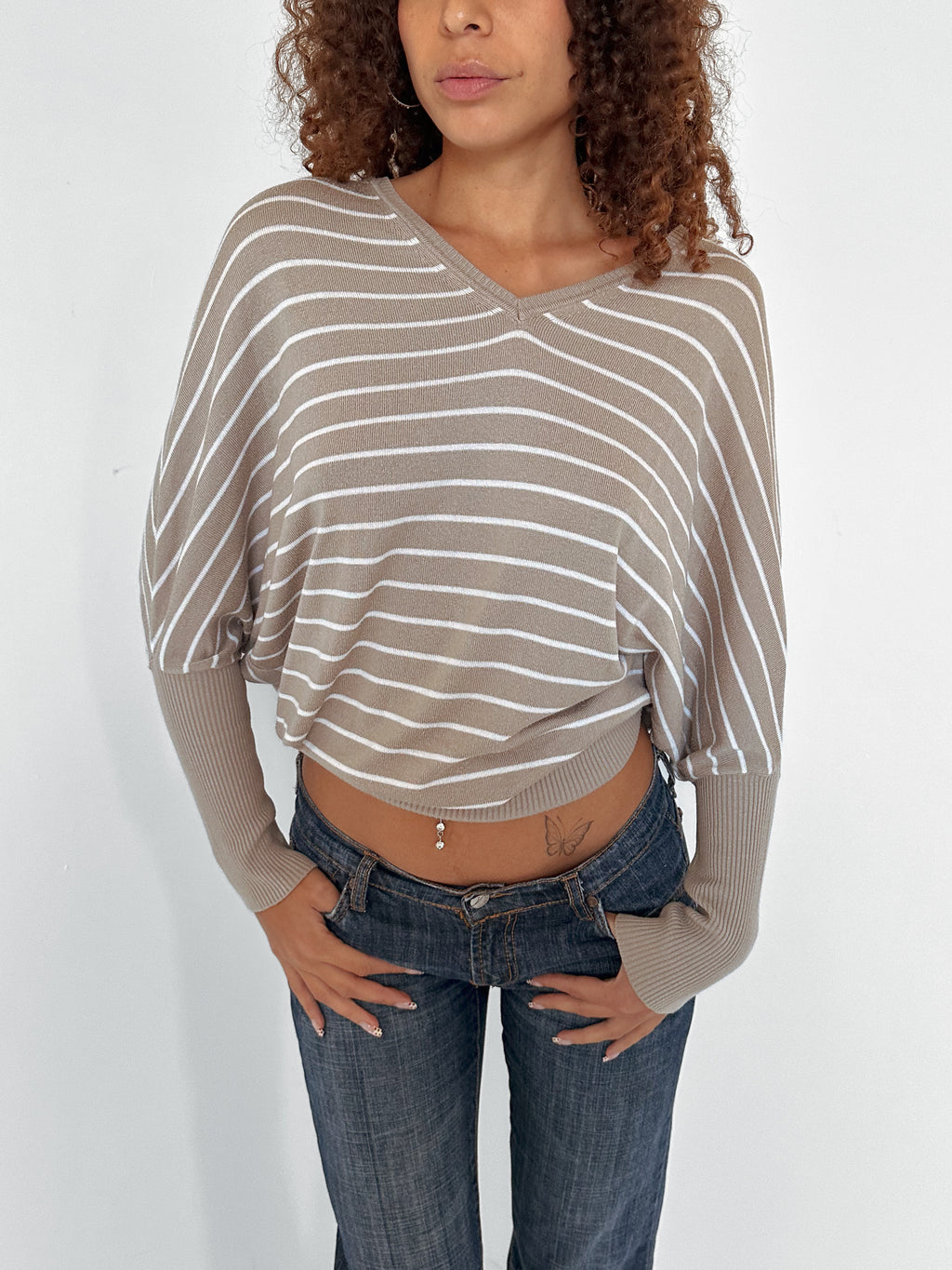 slouchy stripe knit — size s