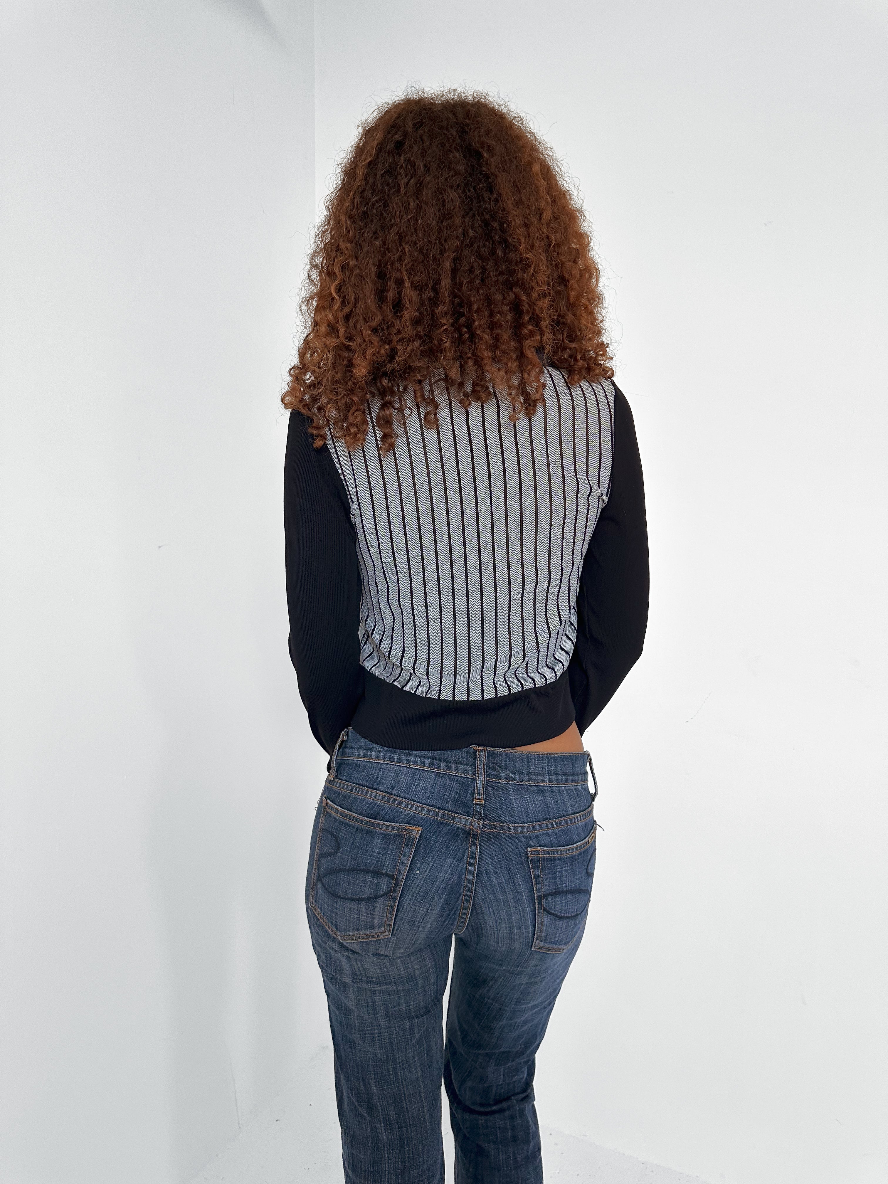 dual zip shirt — size xs/s