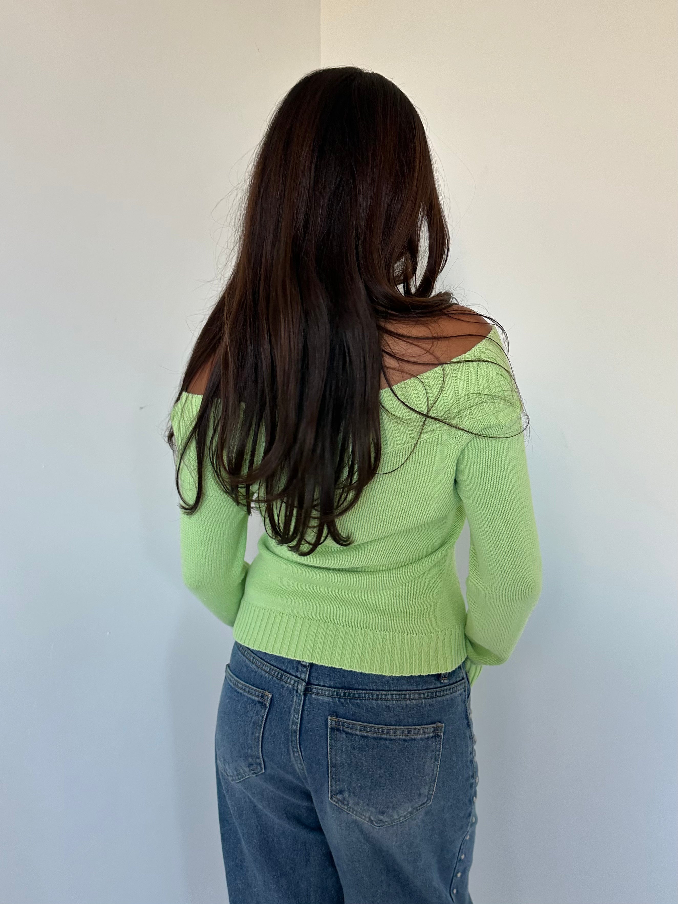 off shoulder knit — size xs/s