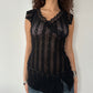 ASYMMETRIC LACE TOP ◦ SIZE S