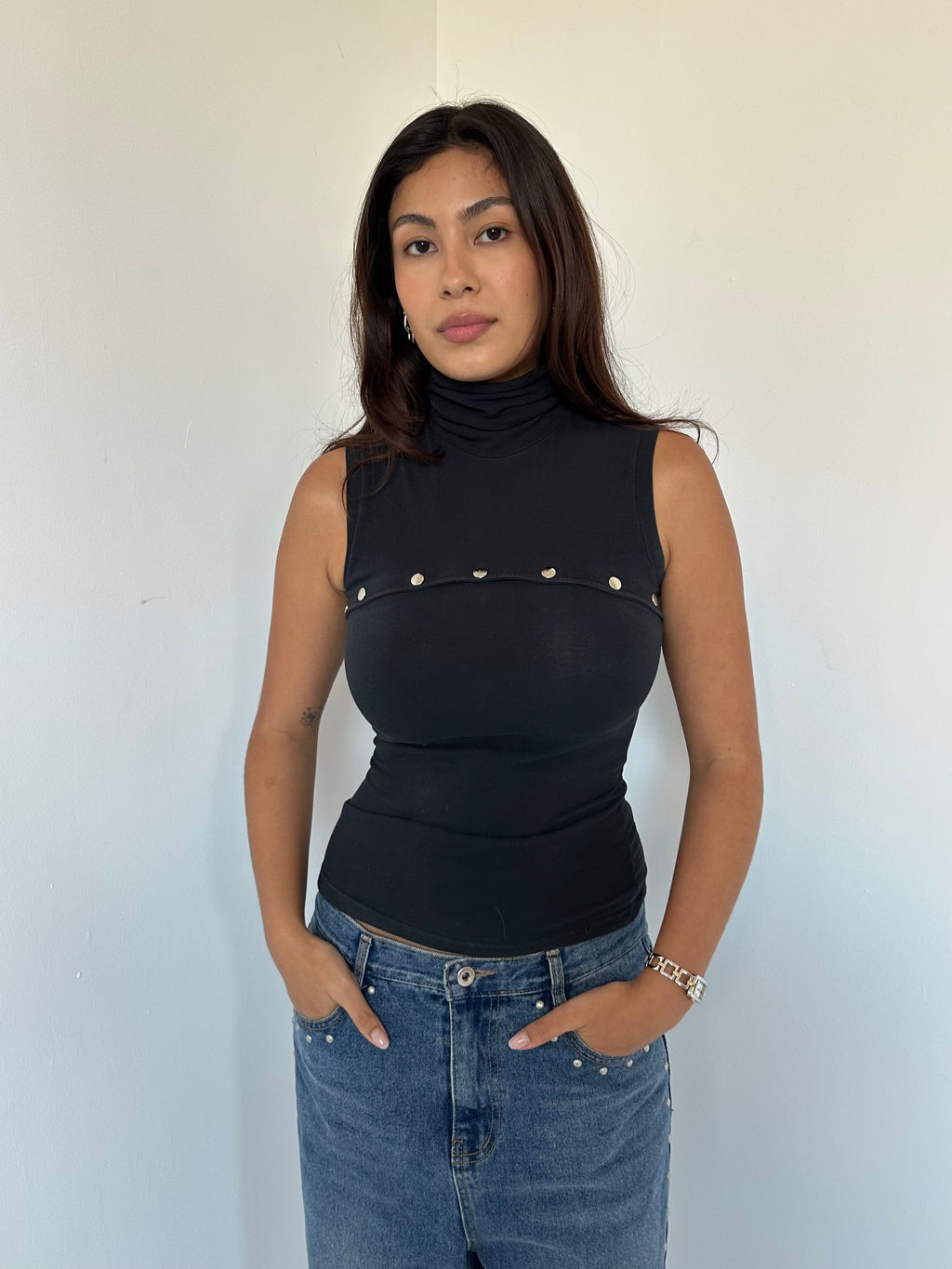 studded top — size xs/s
