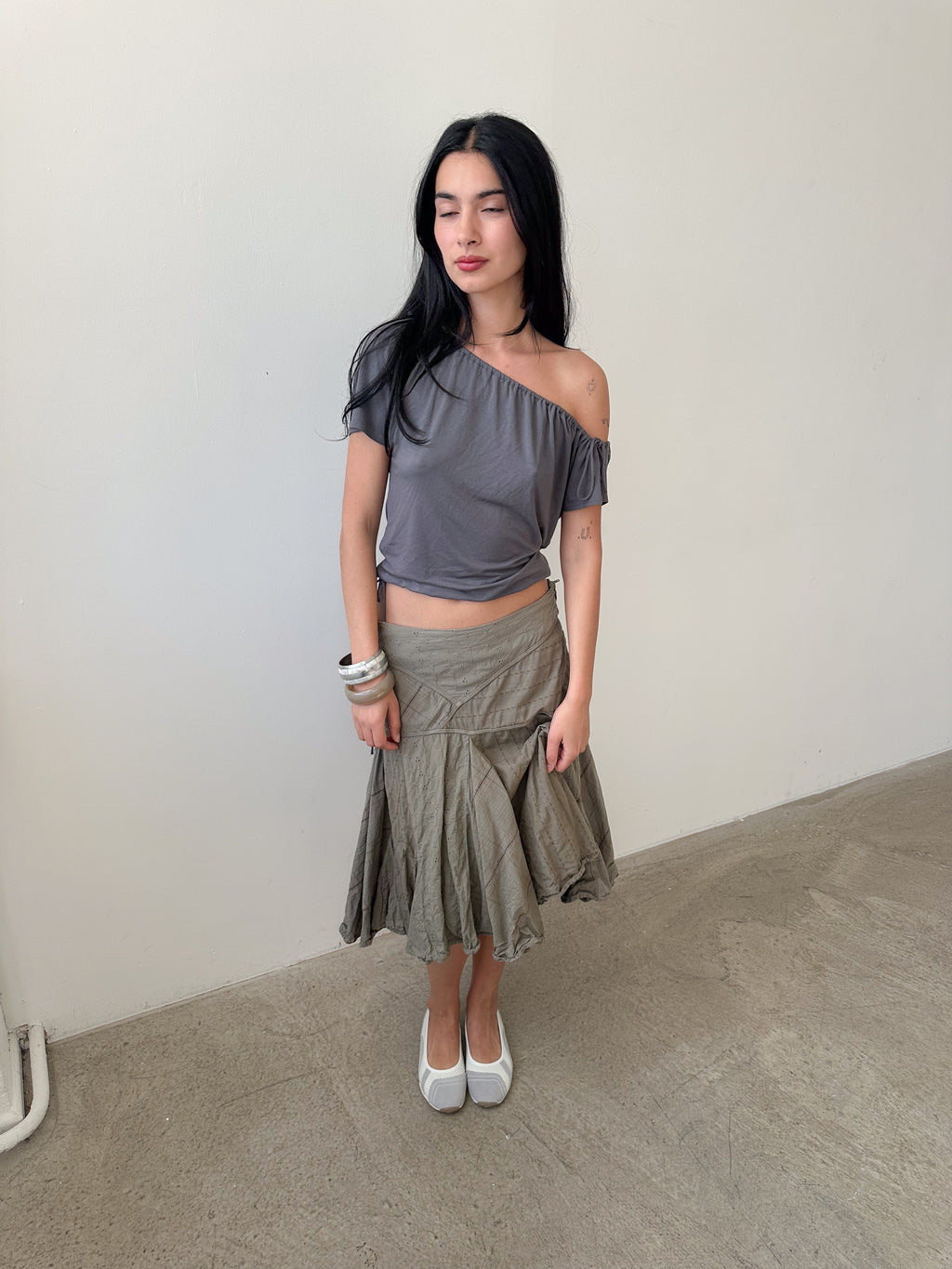 low rise boho skirt / size s-m