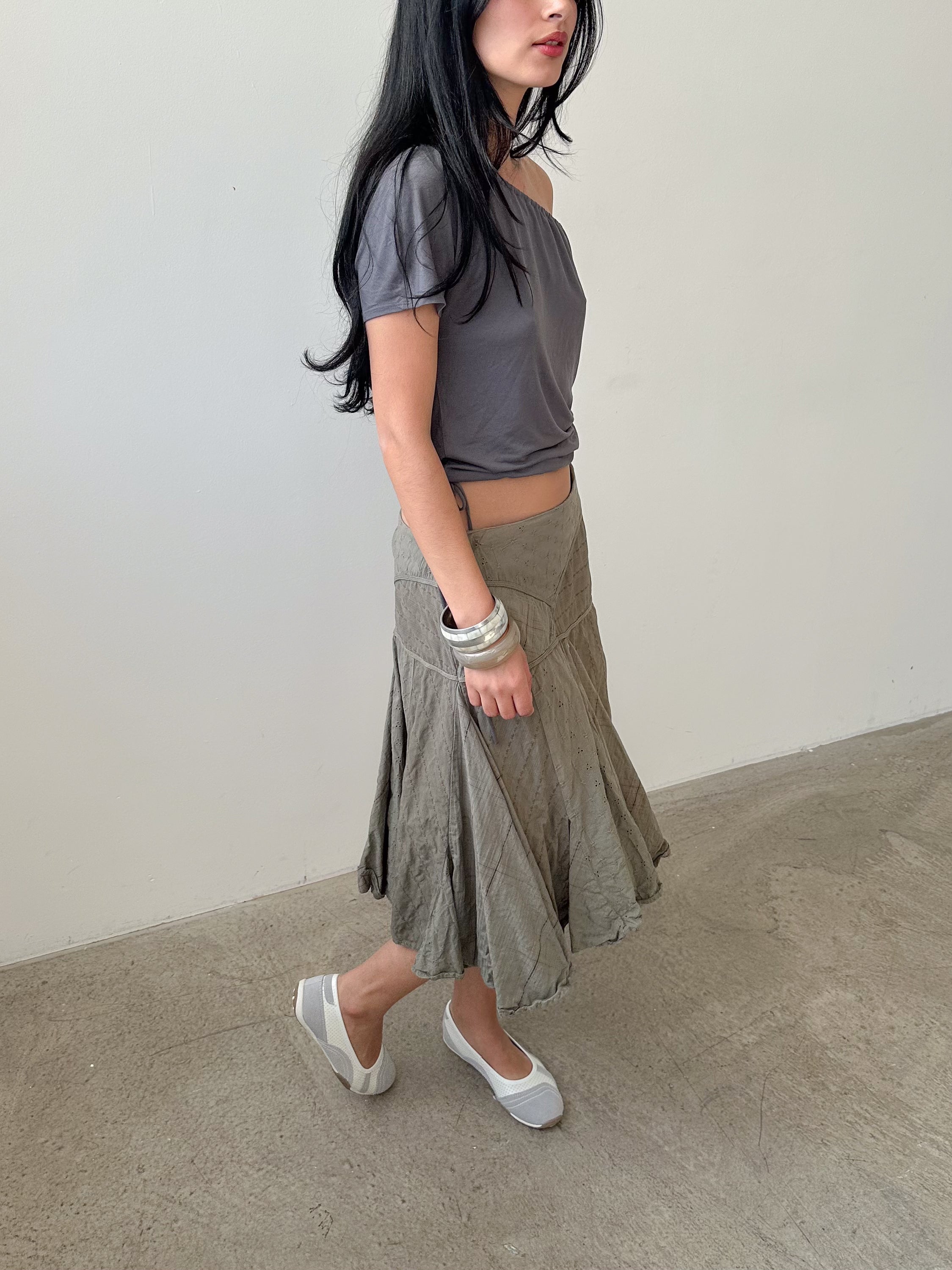 low rise boho skirt / size s-m