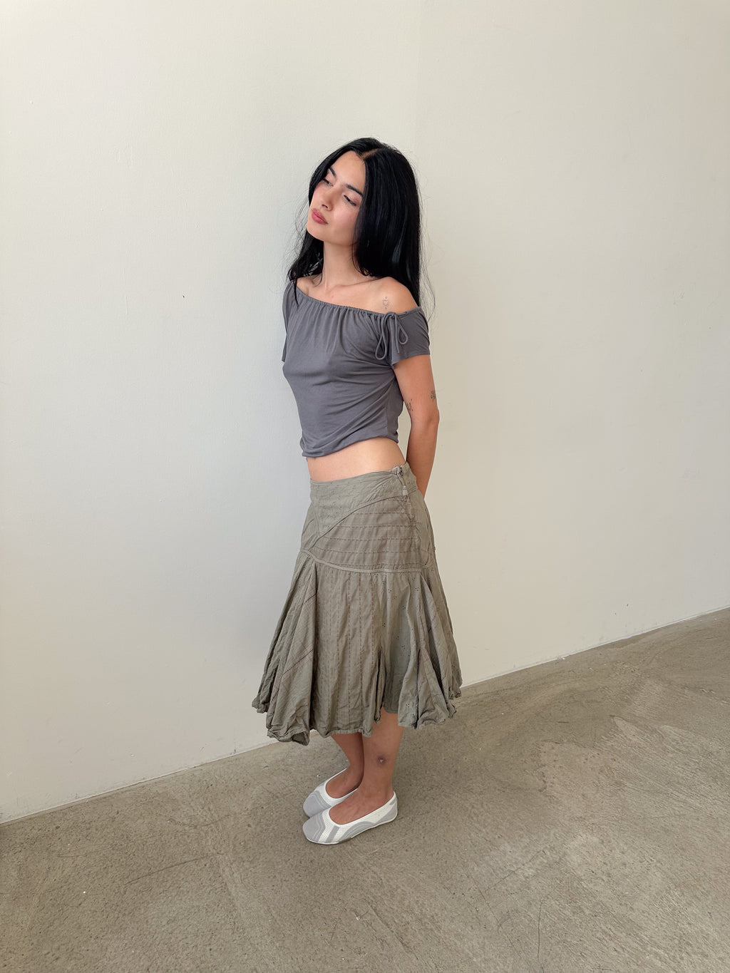 low rise boho skirt / size s-m