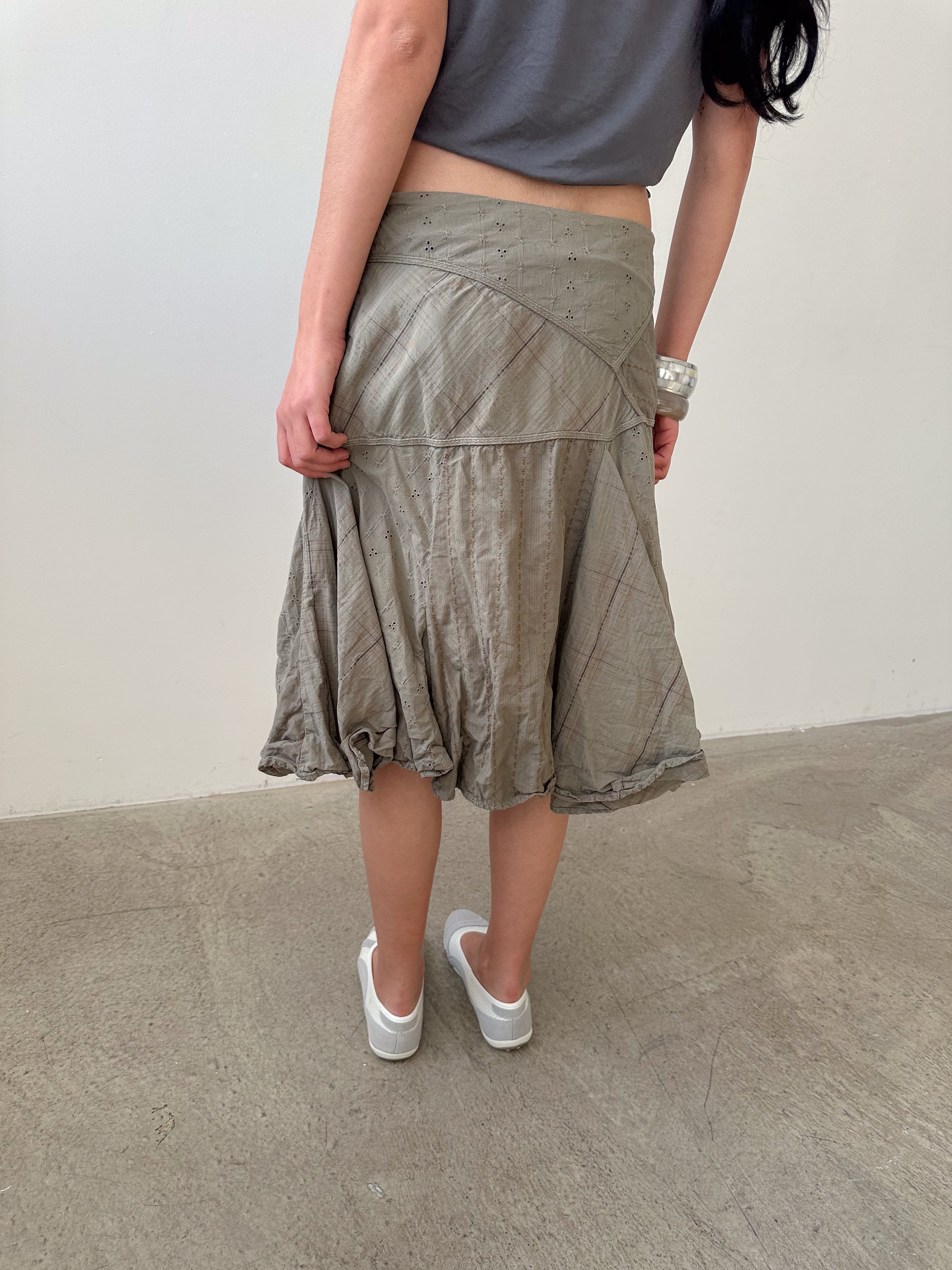low rise boho skirt / size s-m