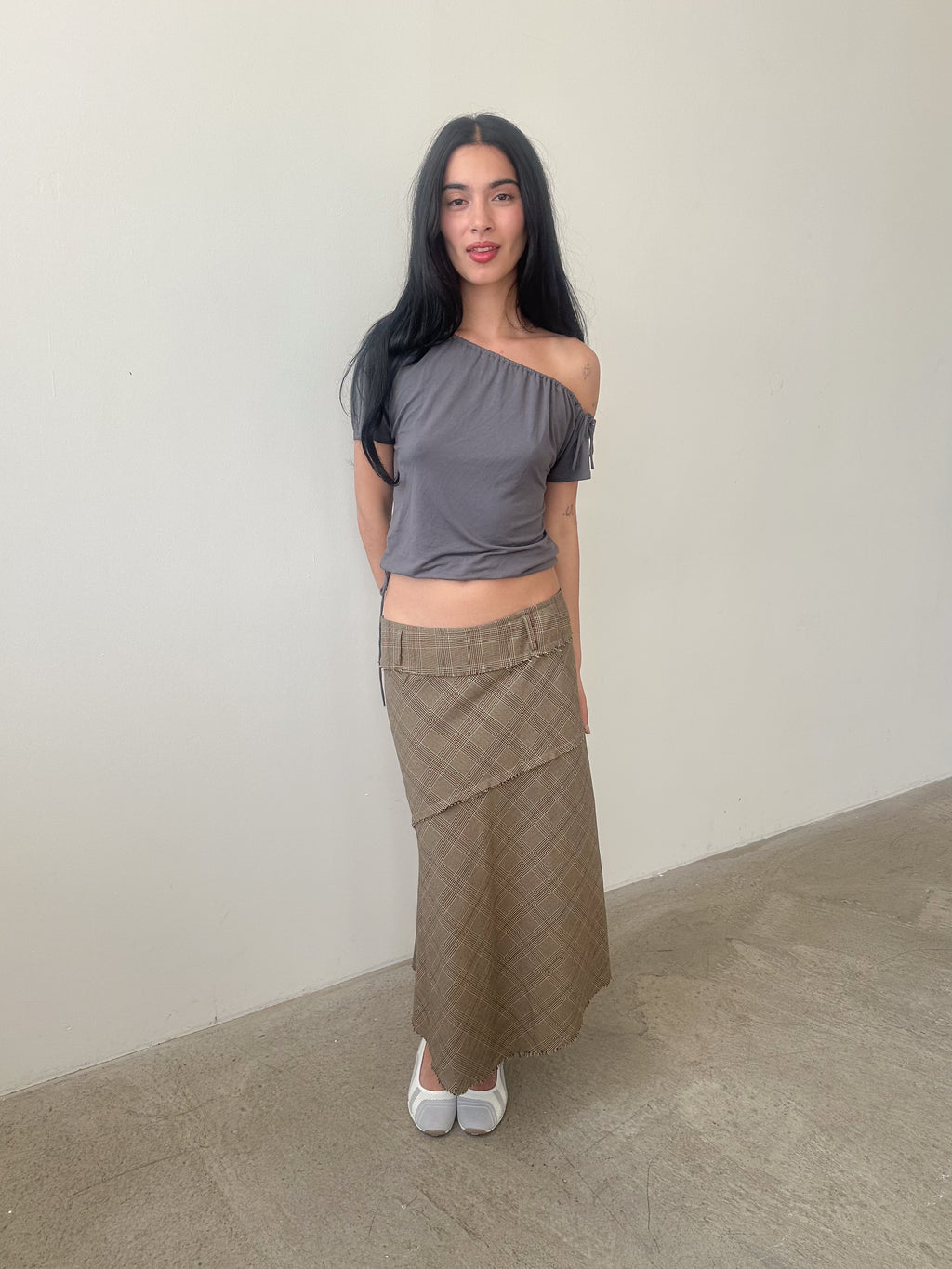 low rise boho skirt / size s