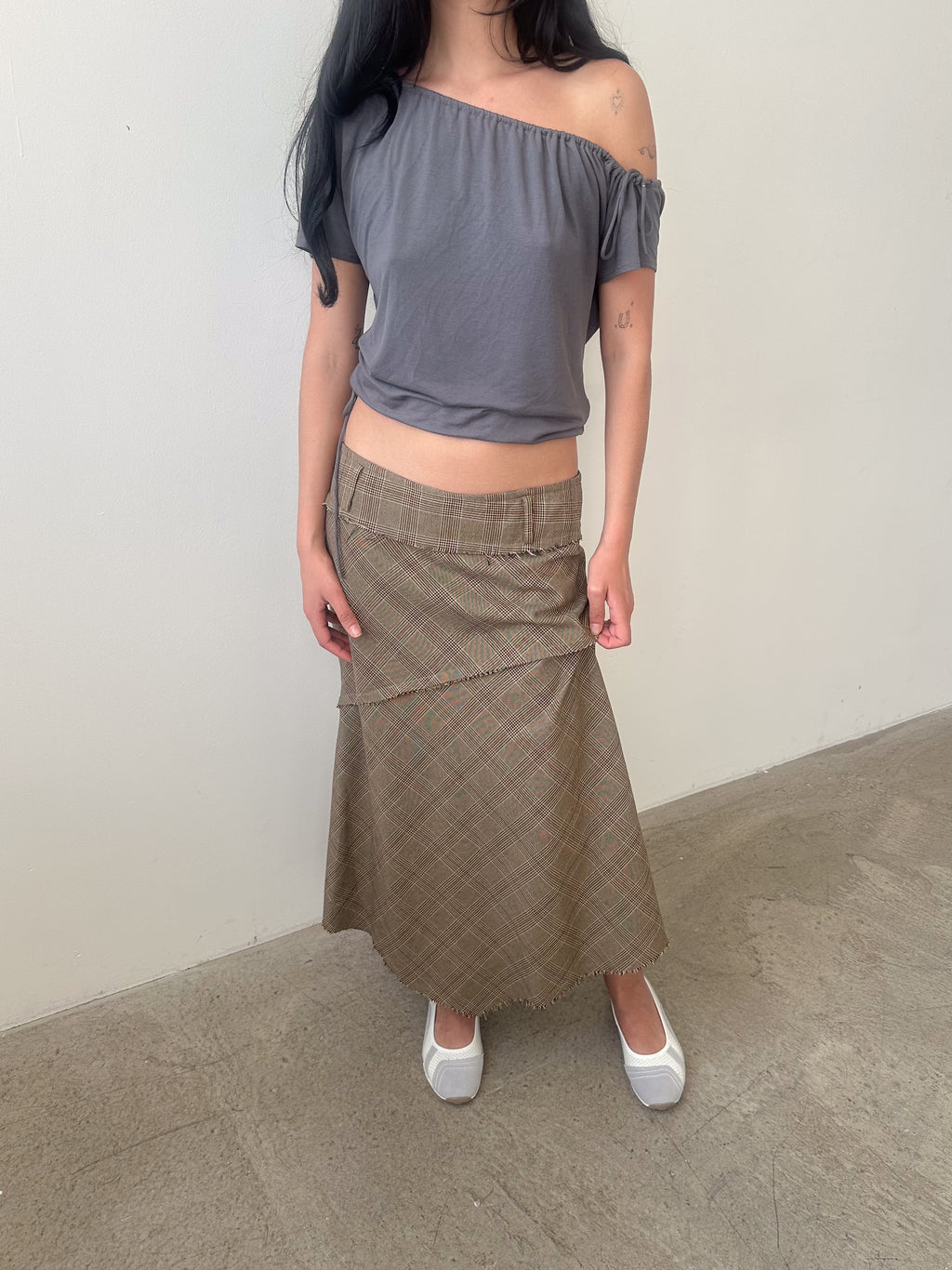 low rise boho skirt / size s