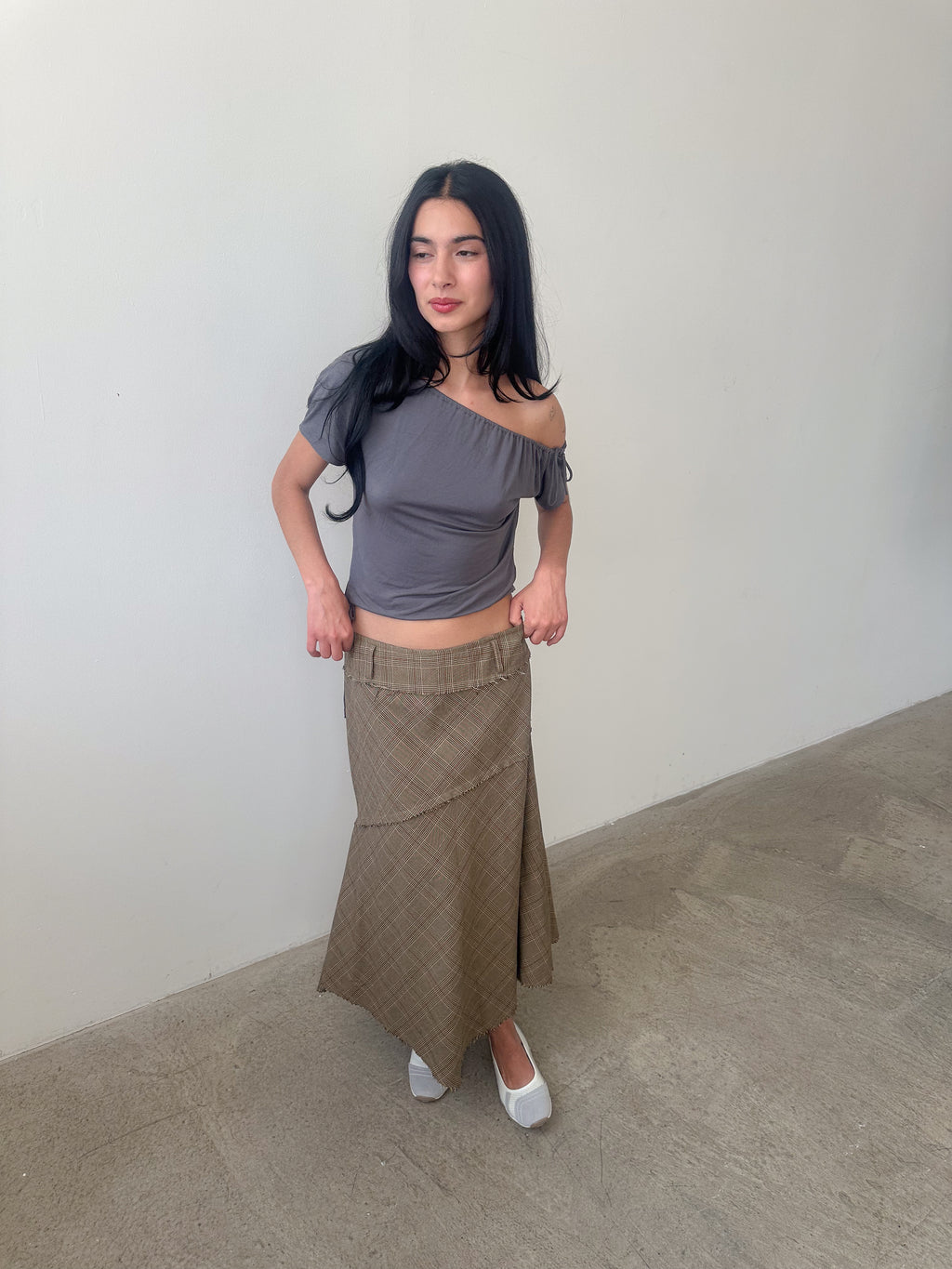 low rise boho skirt / size s