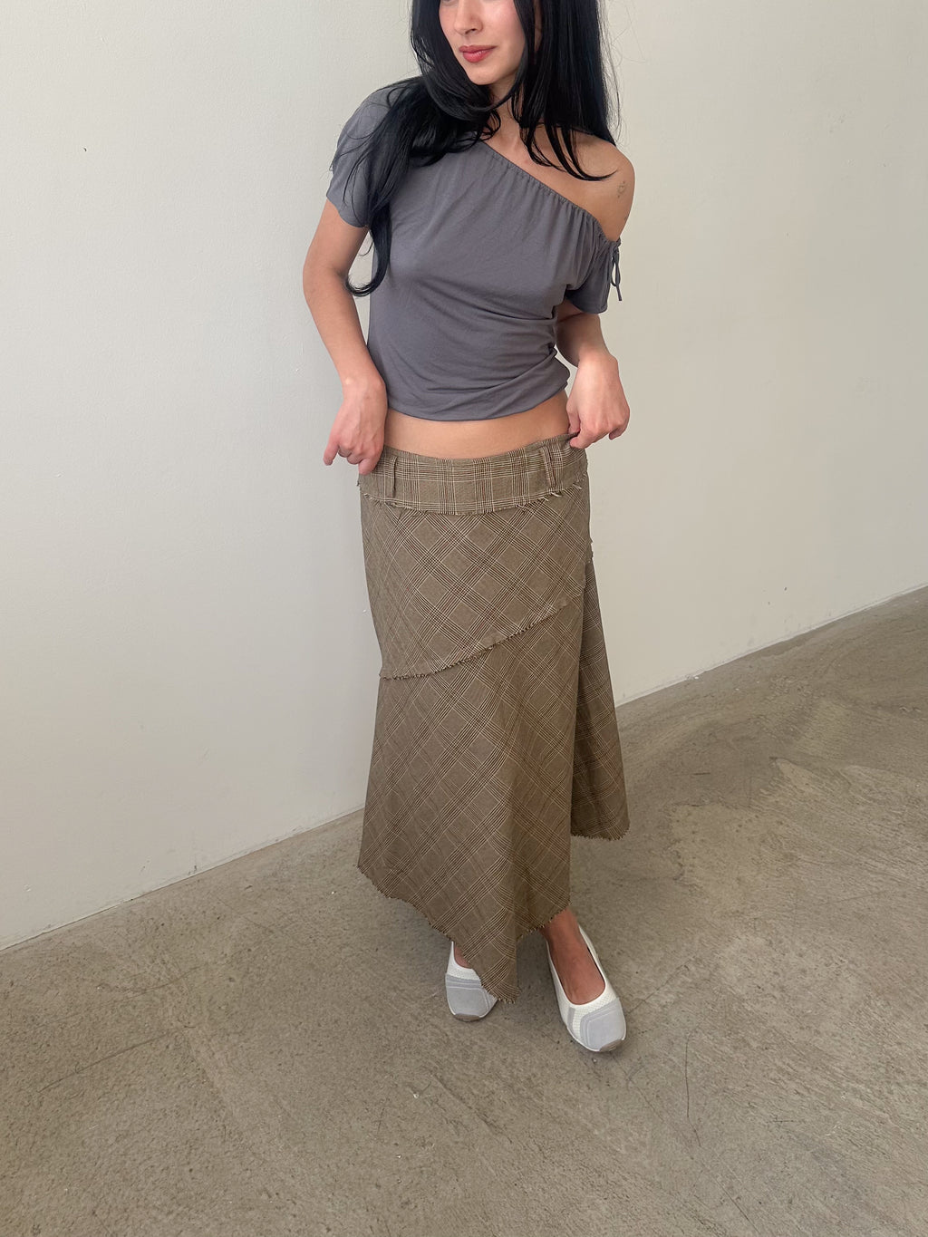 low rise boho skirt / size s