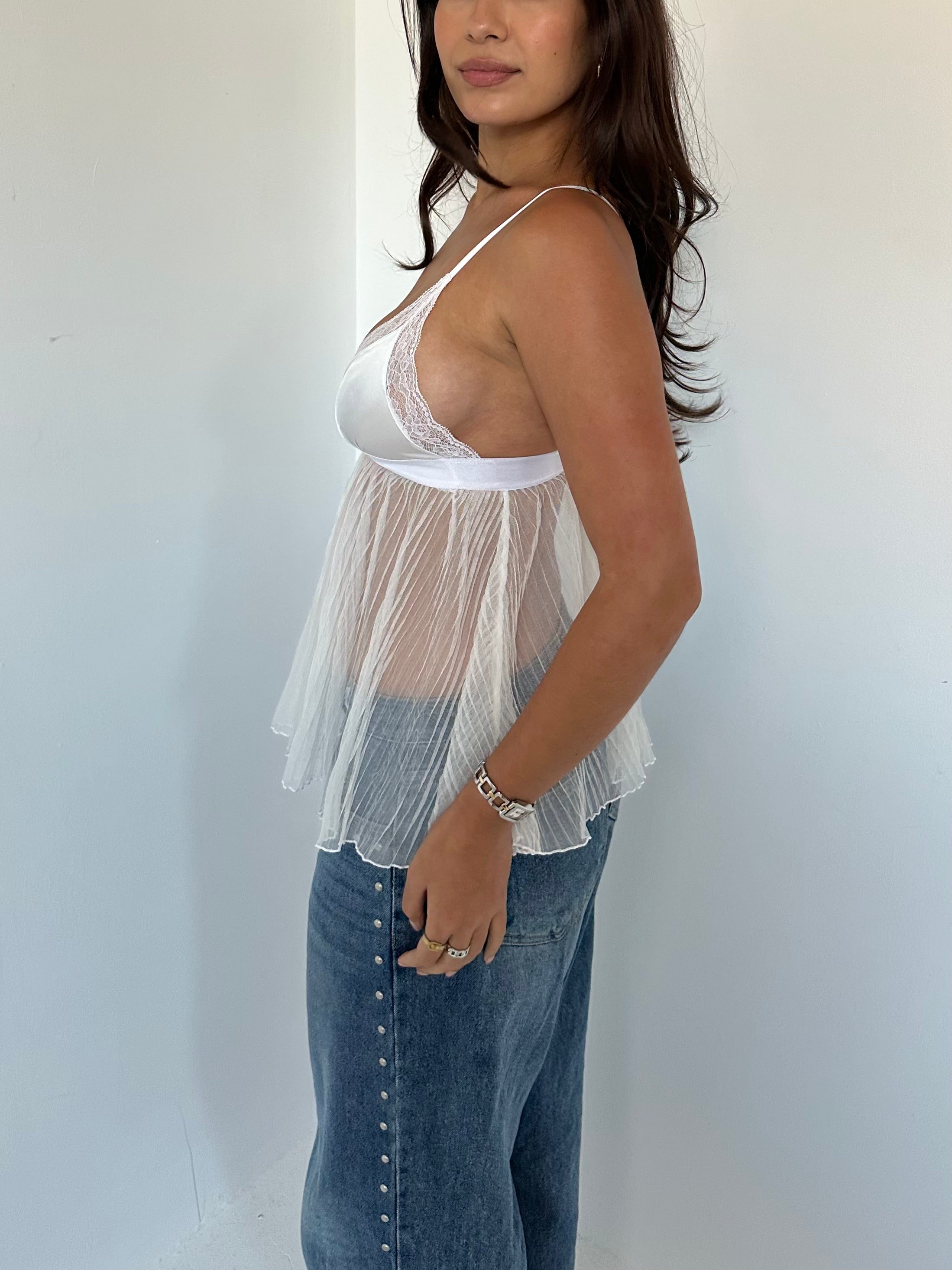 babydoll cami top — size s