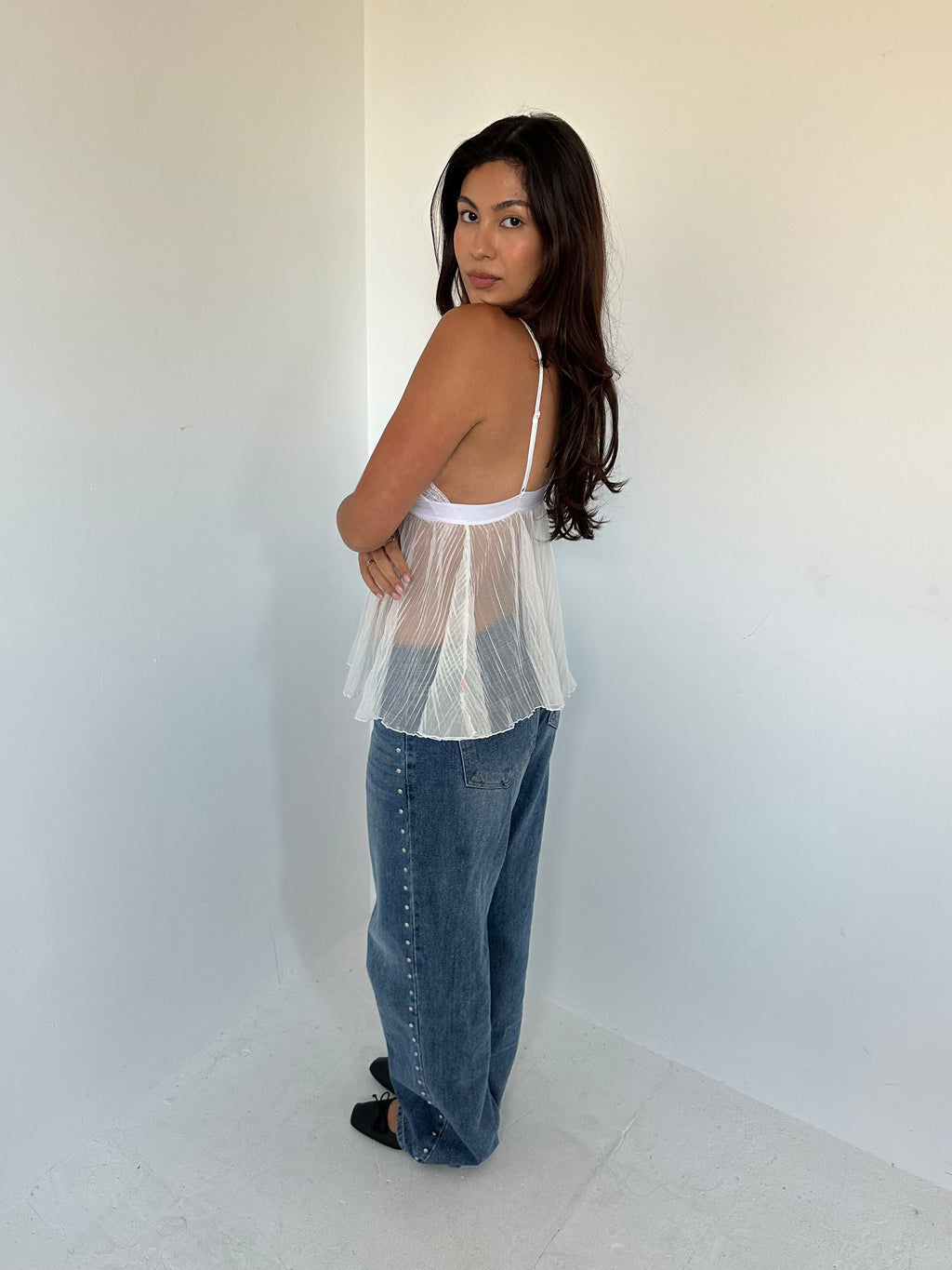 babydoll cami top — size s