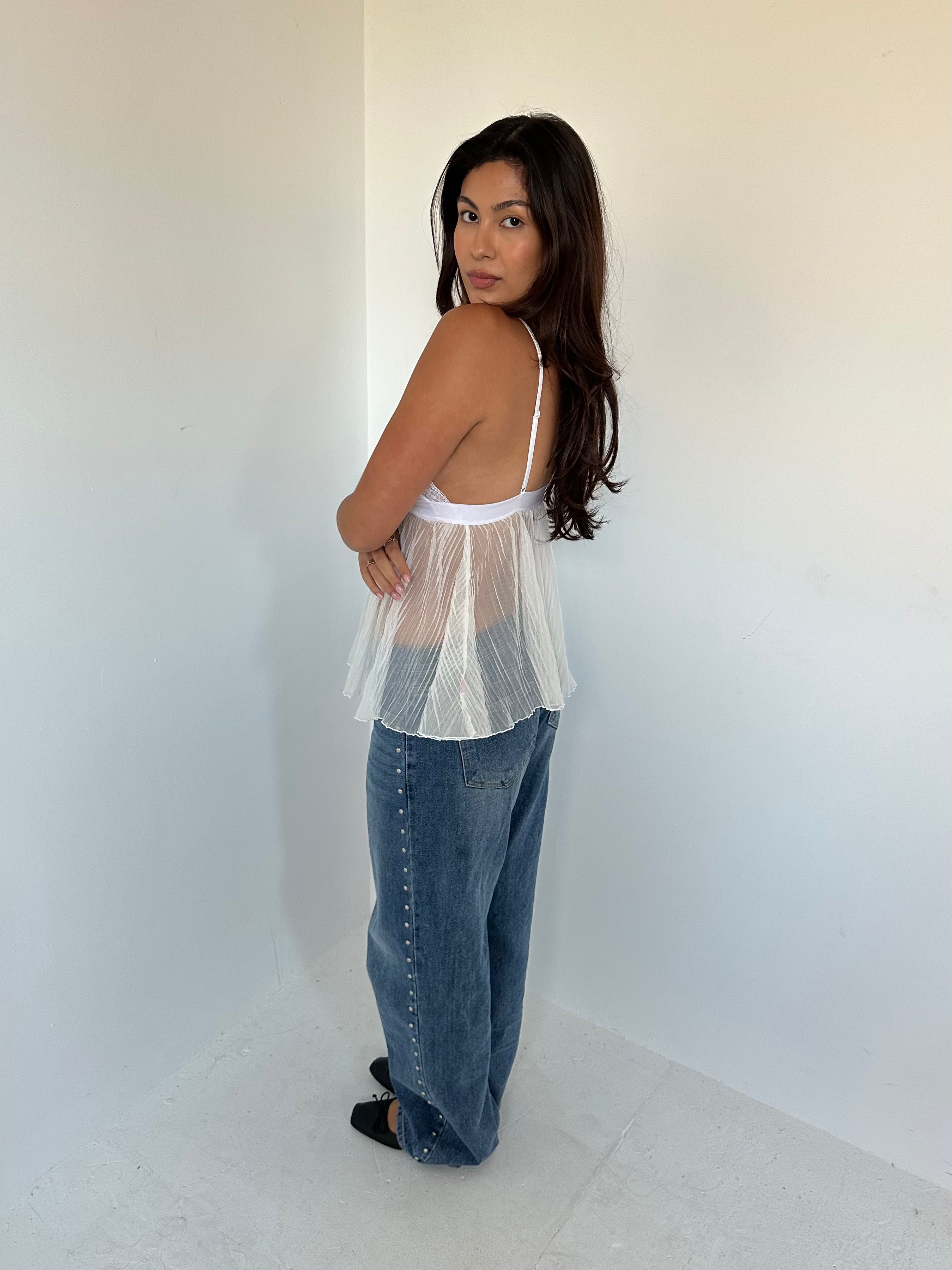 babydoll cami top — size s