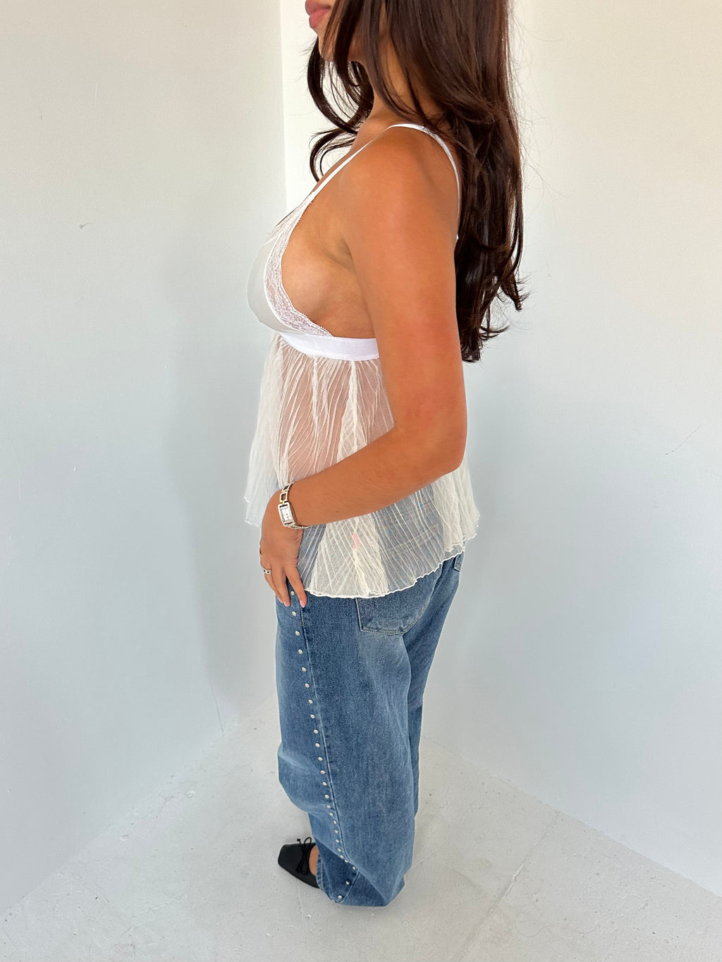 babydoll cami top — size s