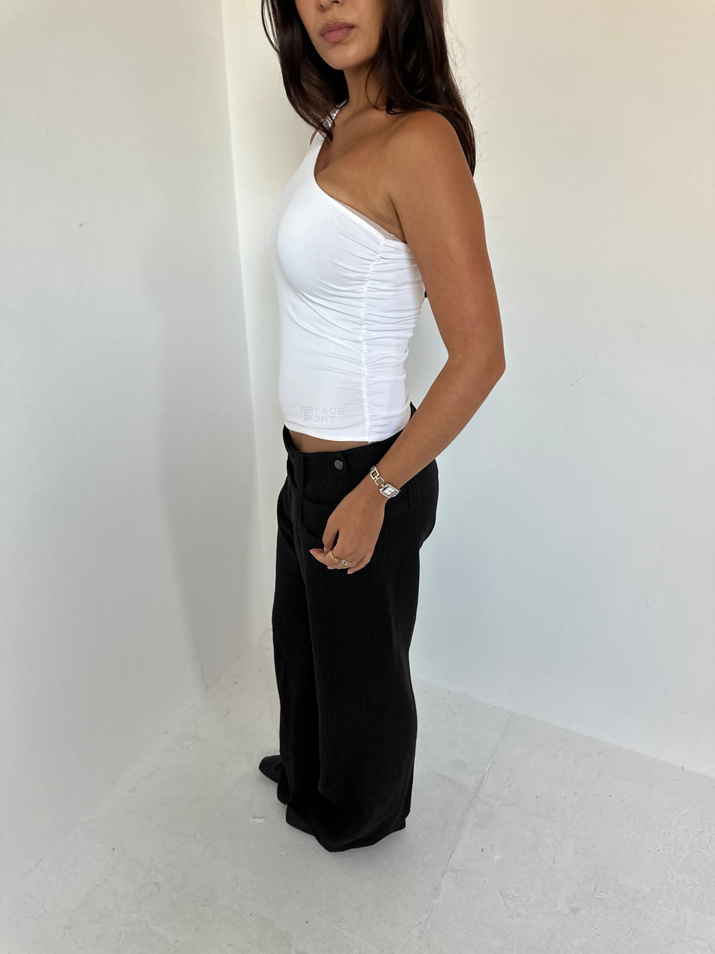 wide leg trousers — size m