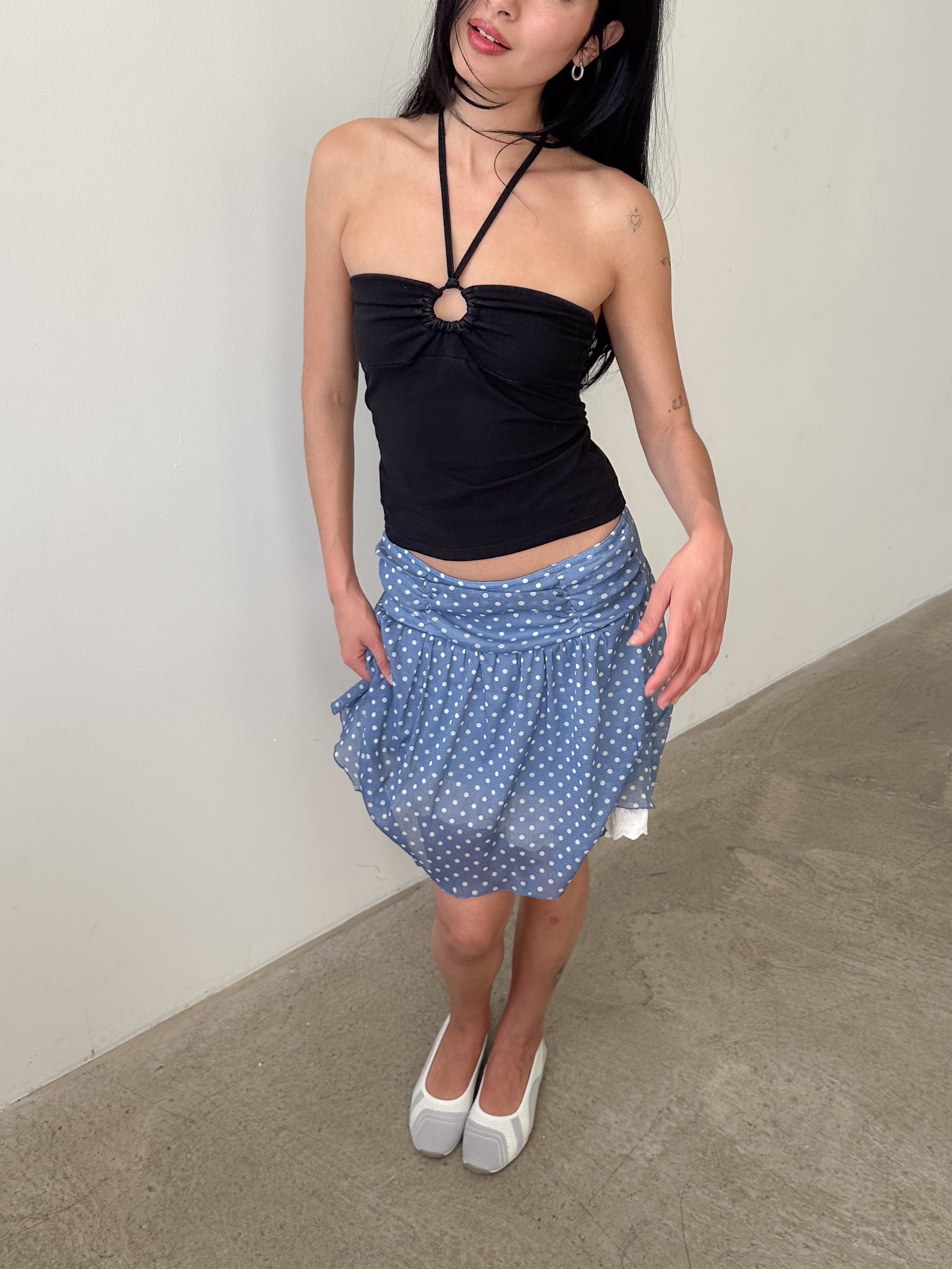polka dot skirt / size xs-m (really stretchy)