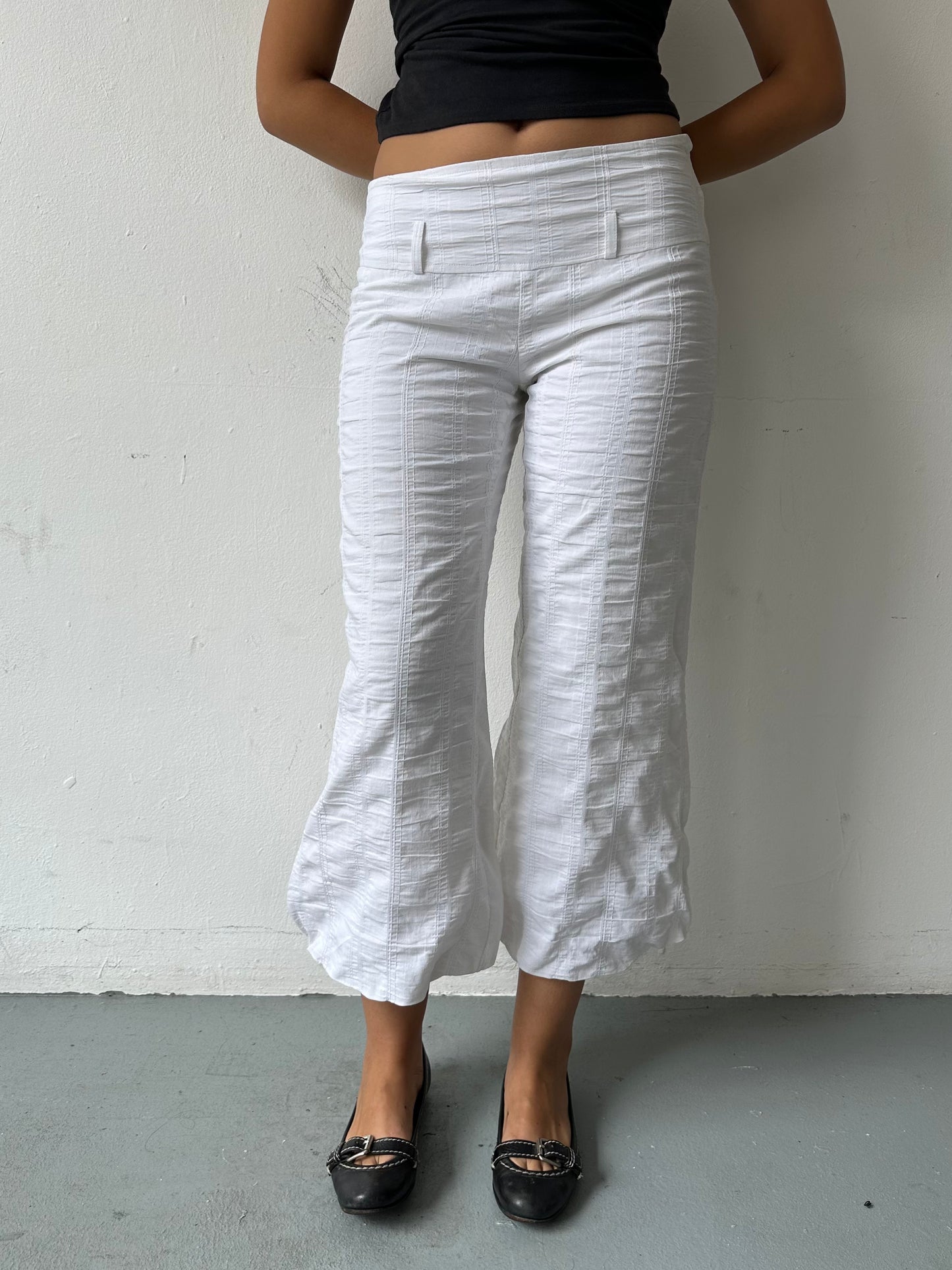 90's White Trousers ∙ SIZE S/M