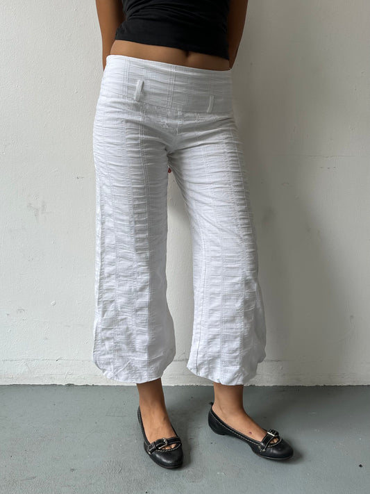 90's White Trousers ∙ SIZE S/M