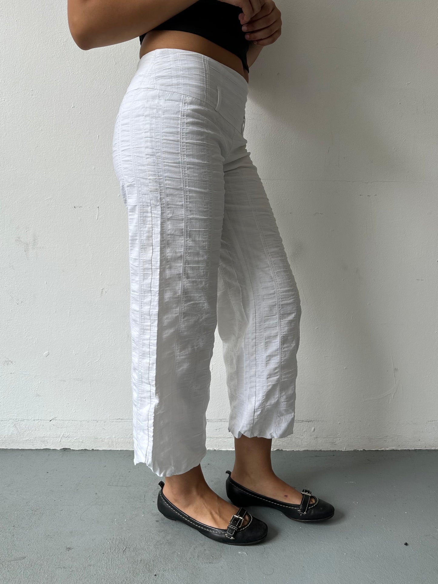 90's White Trousers ∙ SIZE S/M