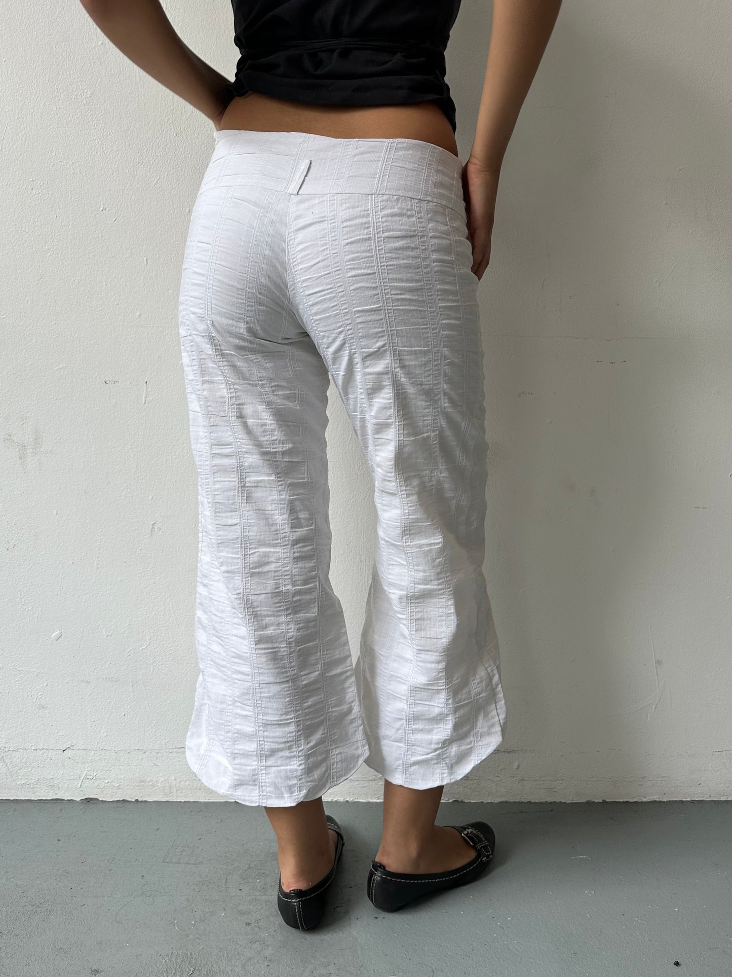 90's White Trousers ∙ SIZE S/M