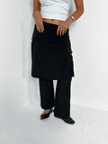 layered skirt trousers — size s/m