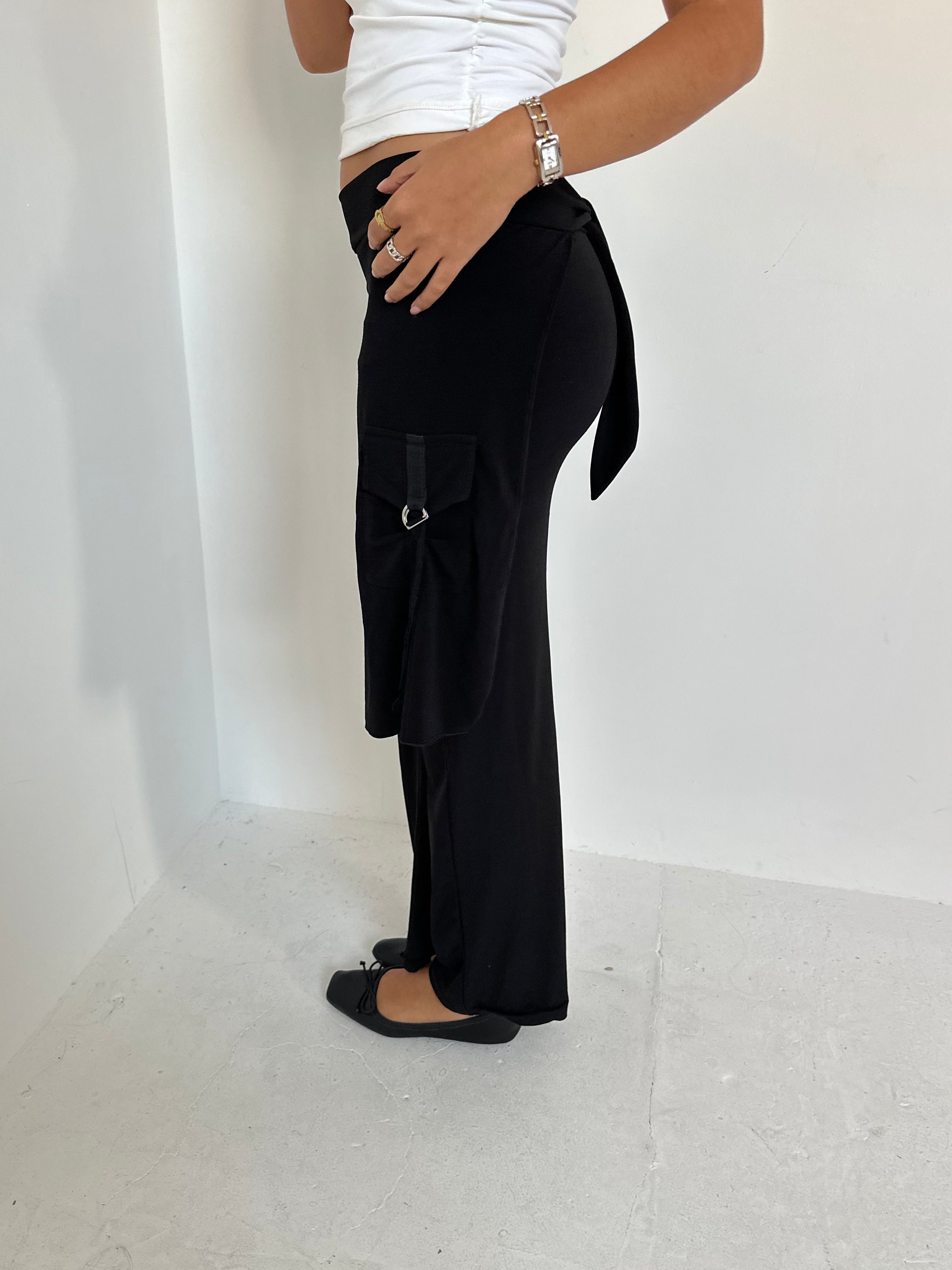 layered skirt trousers — size s/m