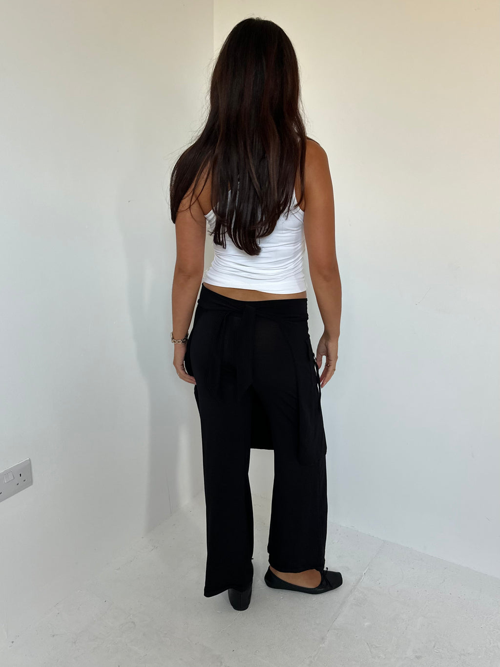 layered skirt trousers — size s/m